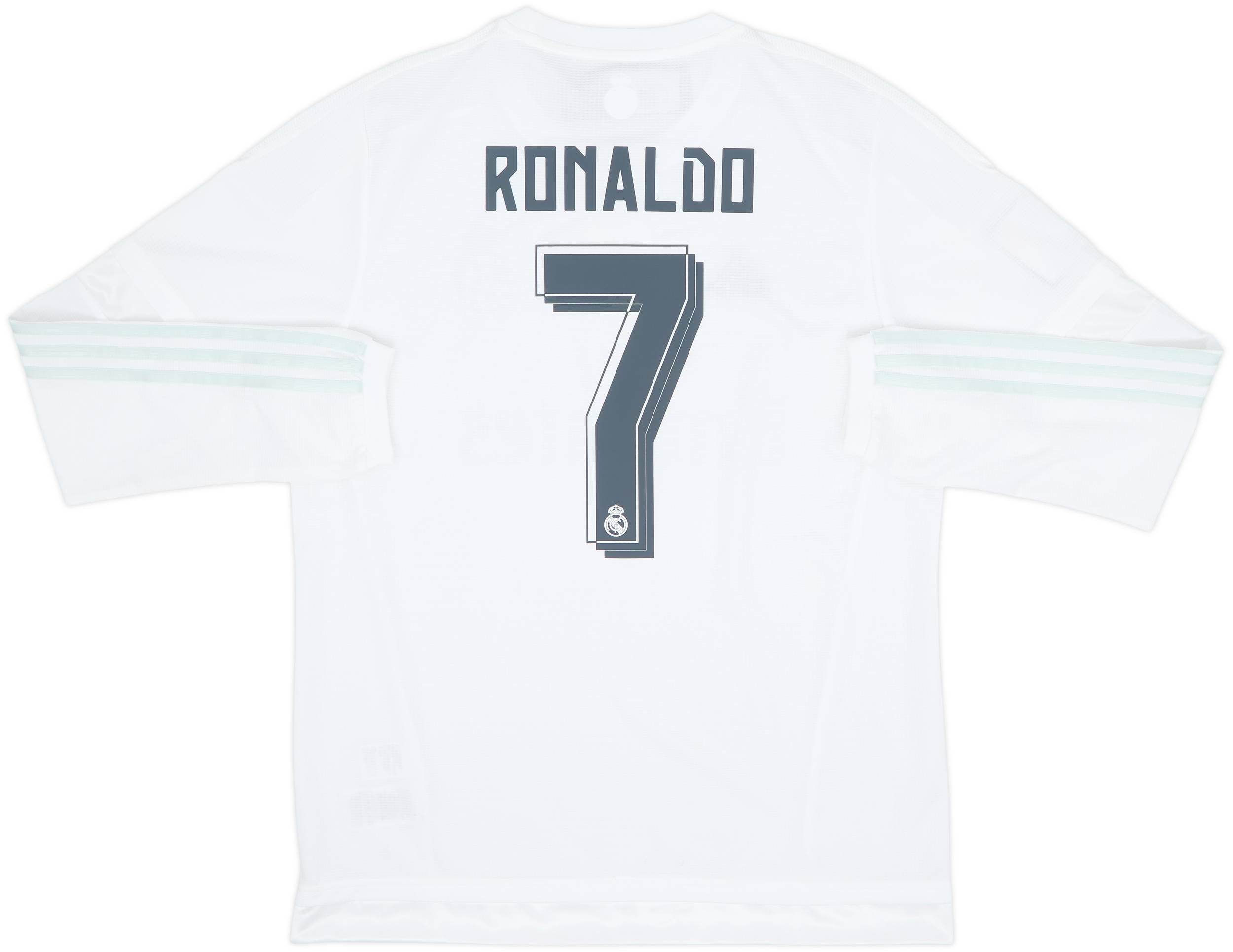 2015-16 Real Madrid Home L/S Shirt Ronaldo #7 (L)