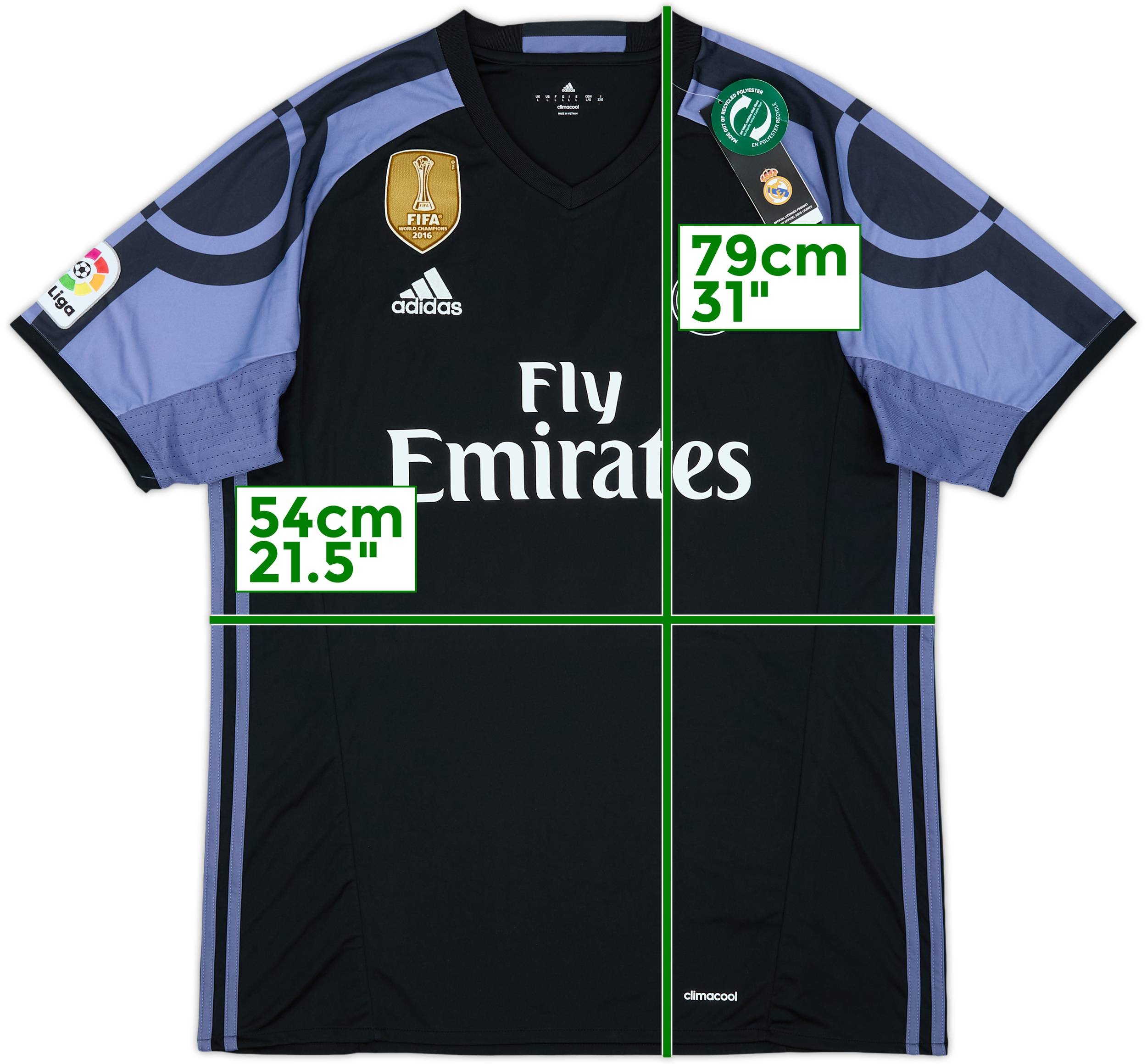 2016-17 Real Madrid Third Shirt Champions #12 (L)