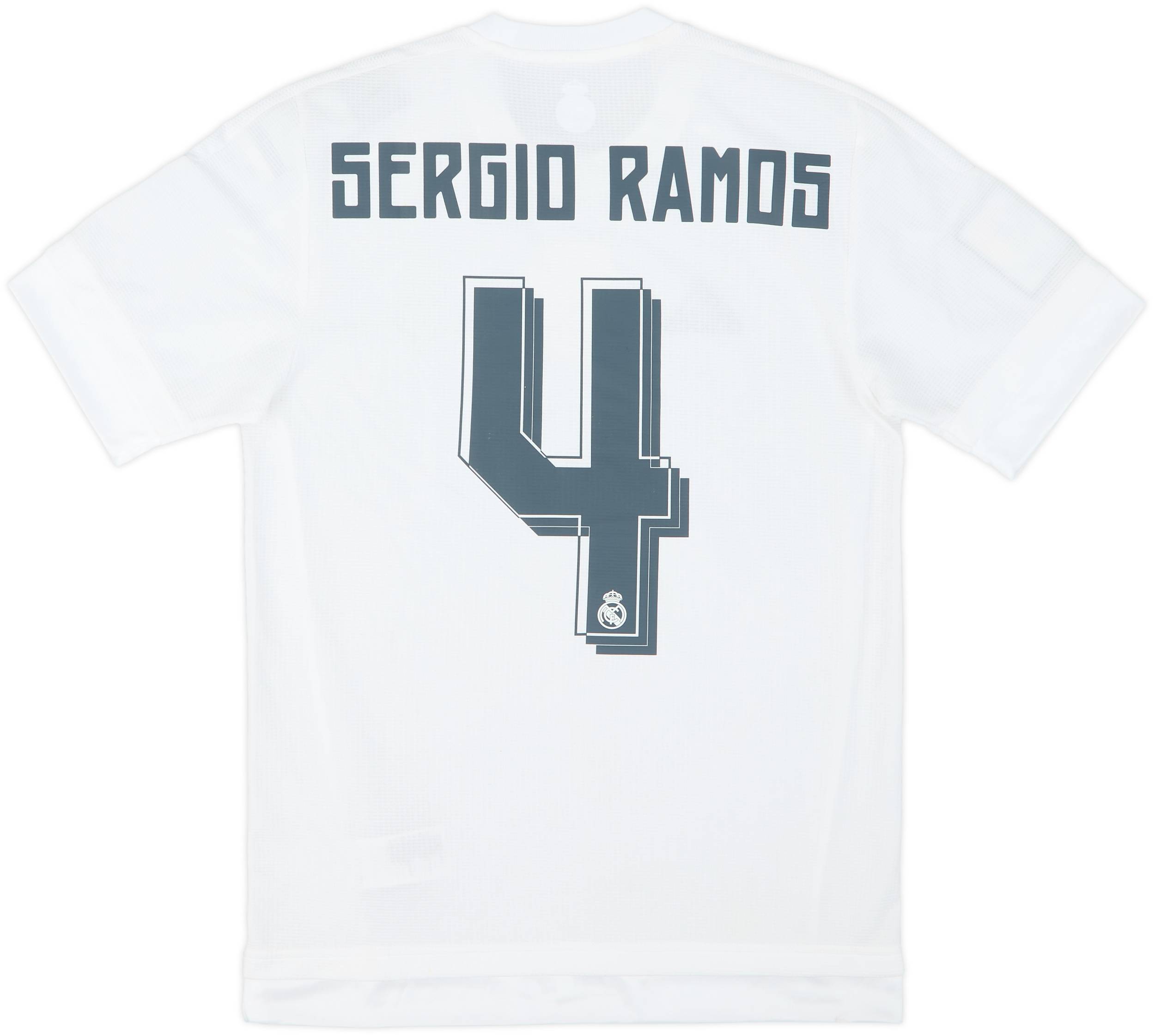 2015-16 Real Madrid Home Shirt Sergio Ramos #4 (XS)