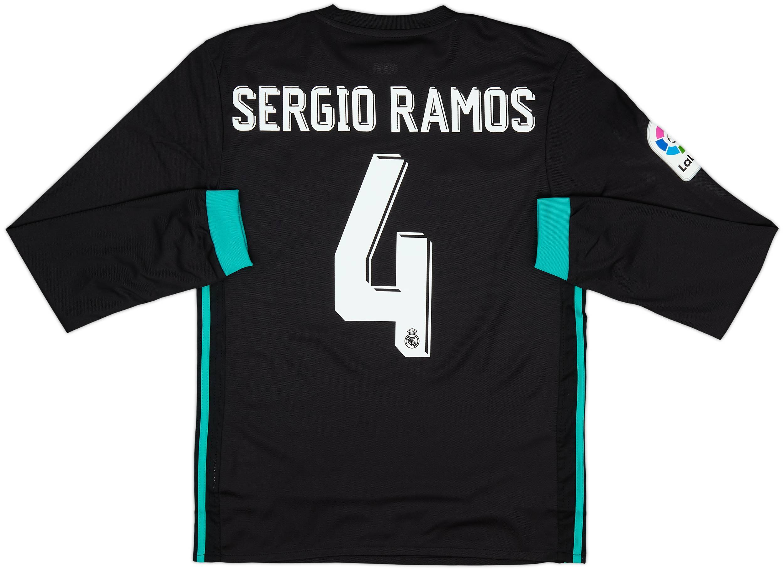 2017-18 Real Madrid Away L/S Shirt Sergio Ramos #4 (S)