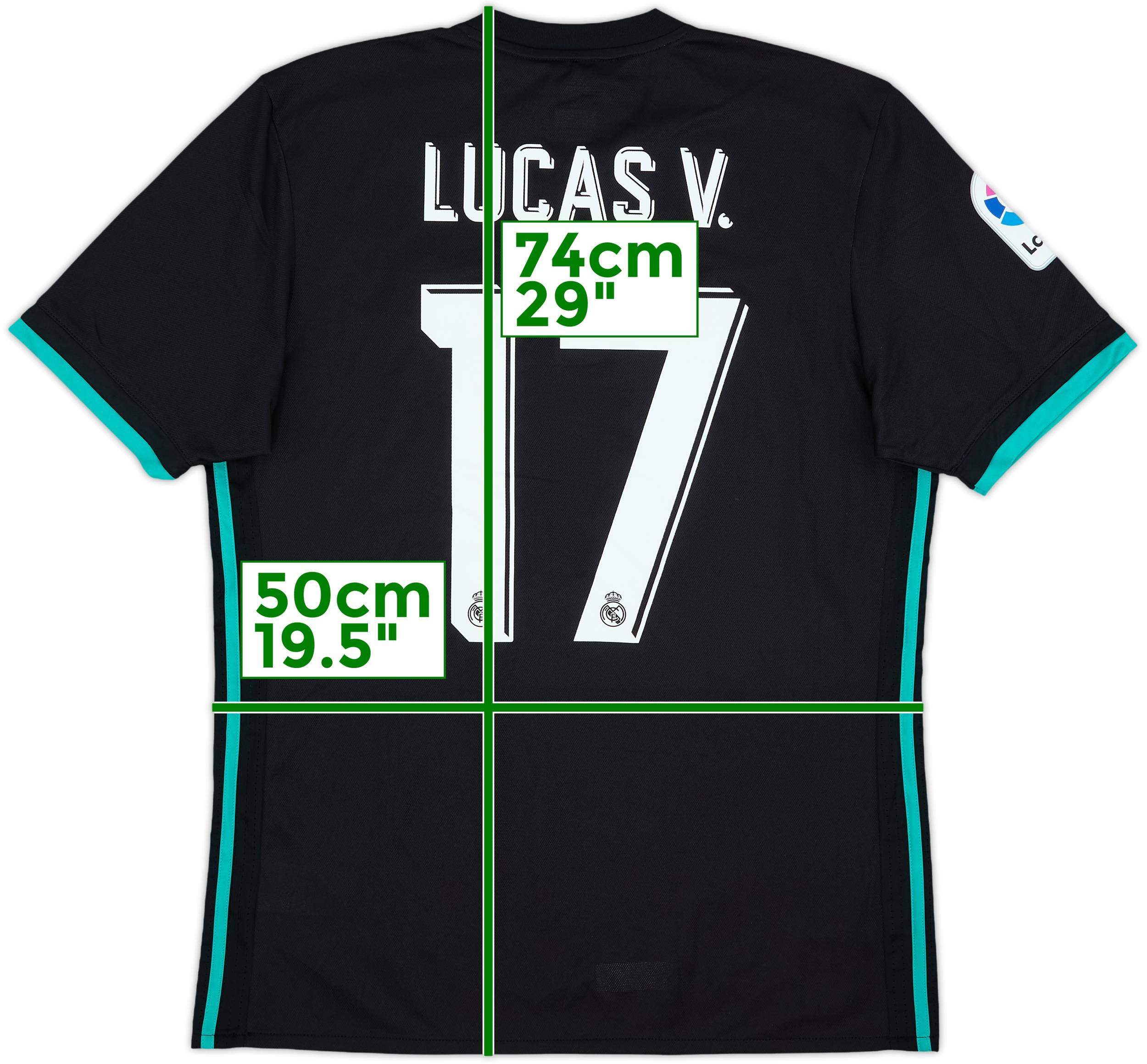 レアル・マドリード LUCAS V. 17番シャツ 2017-18 Real Madrid Away Shirt Lucas V. #17 (M)