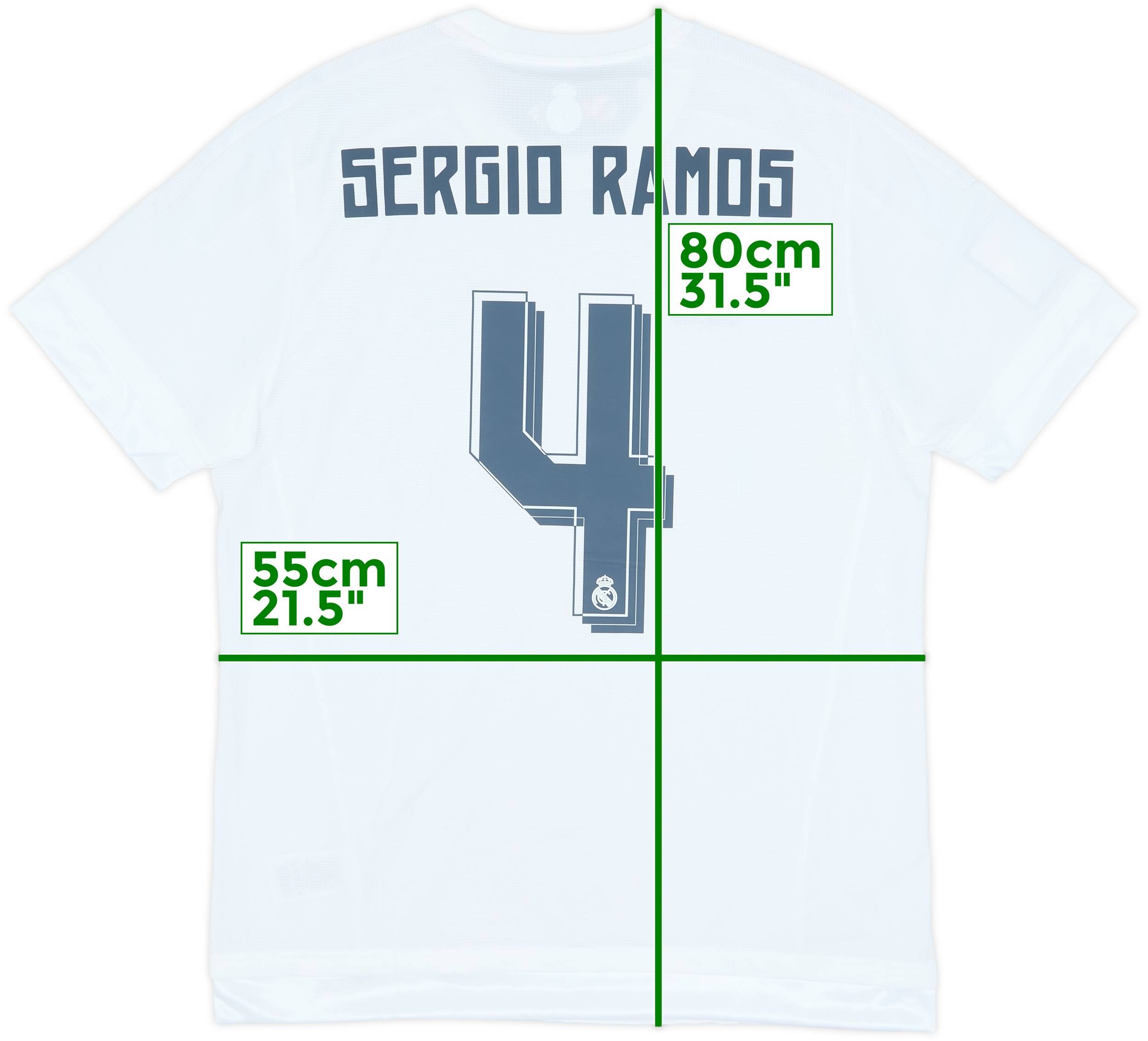 2015-16 Real Madrid Home Shirt Sergio Ramos #4 (L)