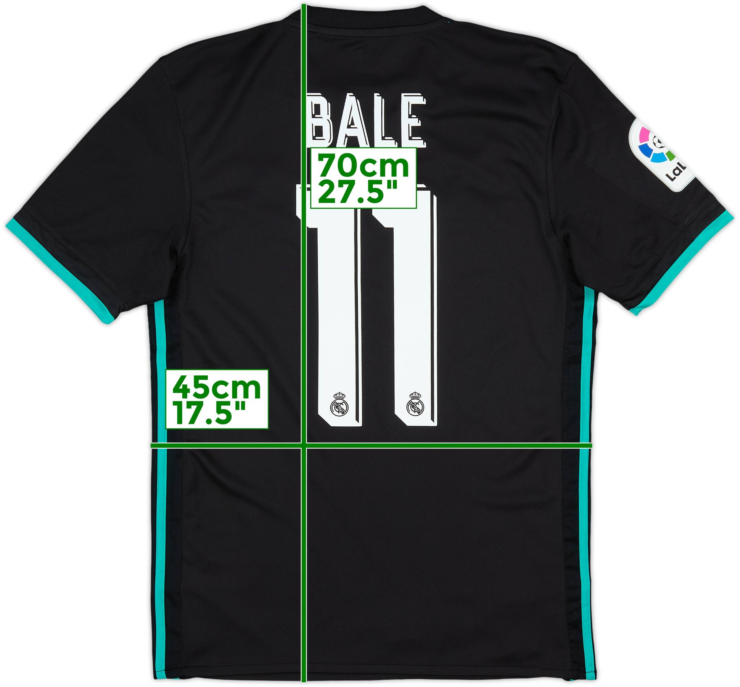 【正規17-18 Real Madrid  L/S BALE #11】 Real Madrid 2017-18 Away Soccer Jersey GARETH BALE #11