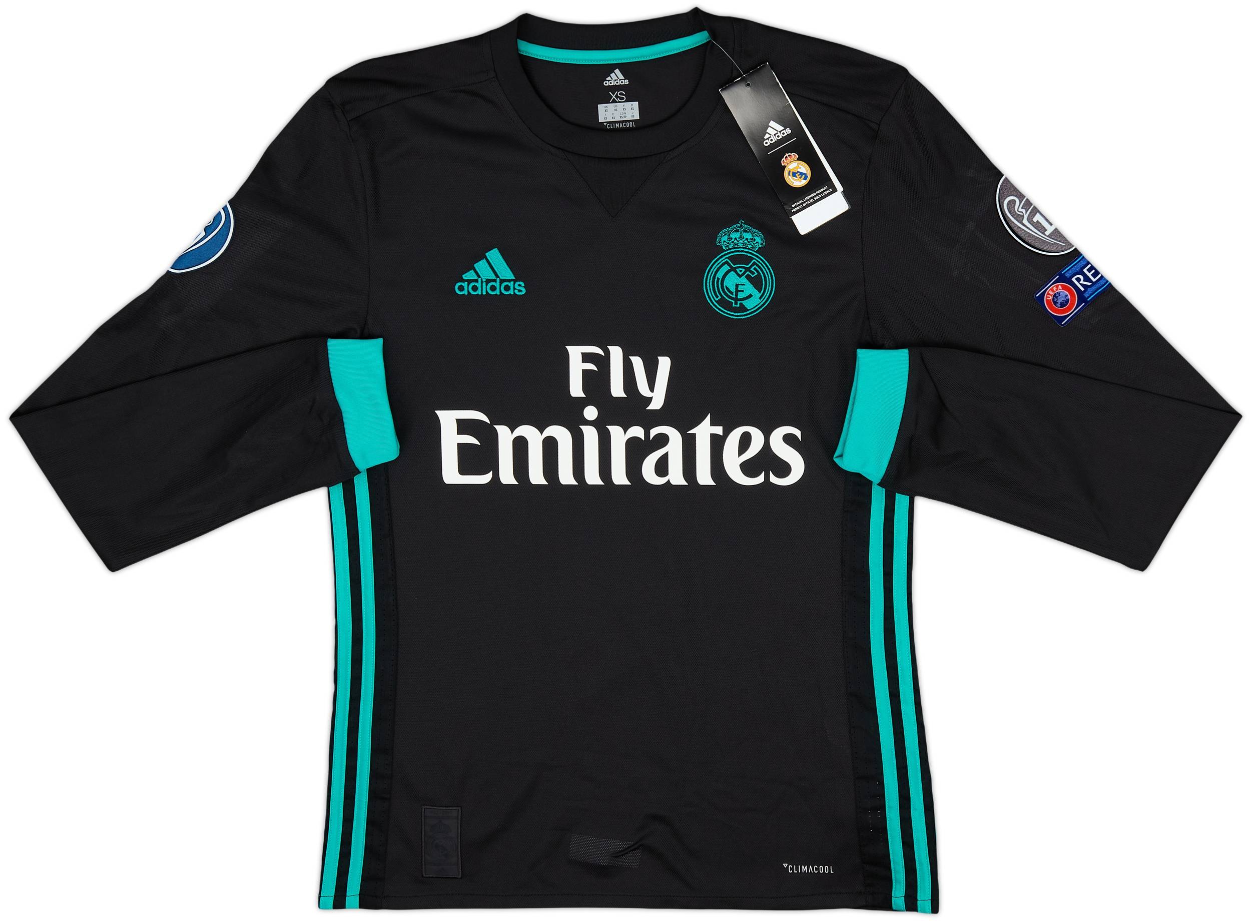 2017-18 Real Madrid Away L/S Shirt Sergio Ramos #4 (XS)