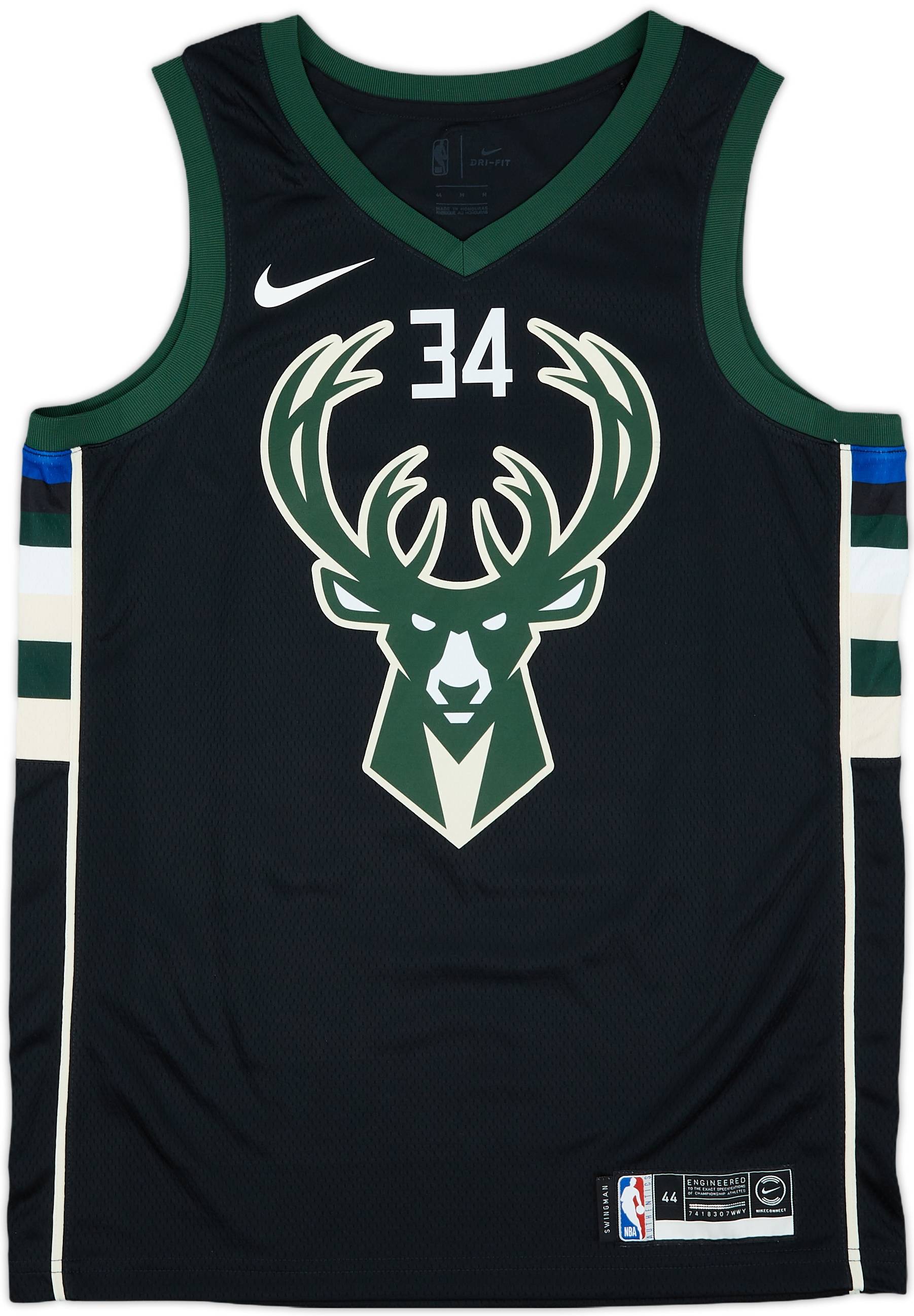 2017-19 Milwaukee Bucks Antetokounmpo #34 Nike Swingman Alternate Jersey - 7/10 - (M)