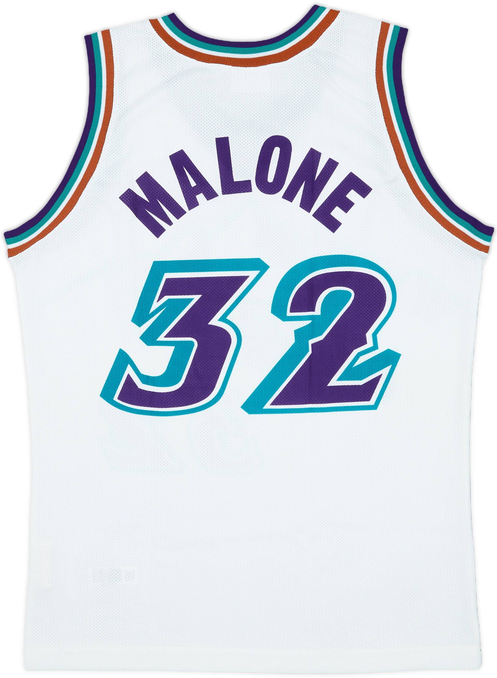 1996-03 Utah Jazz Malone #32 Champion Home Jersey - 8/10 - (S)