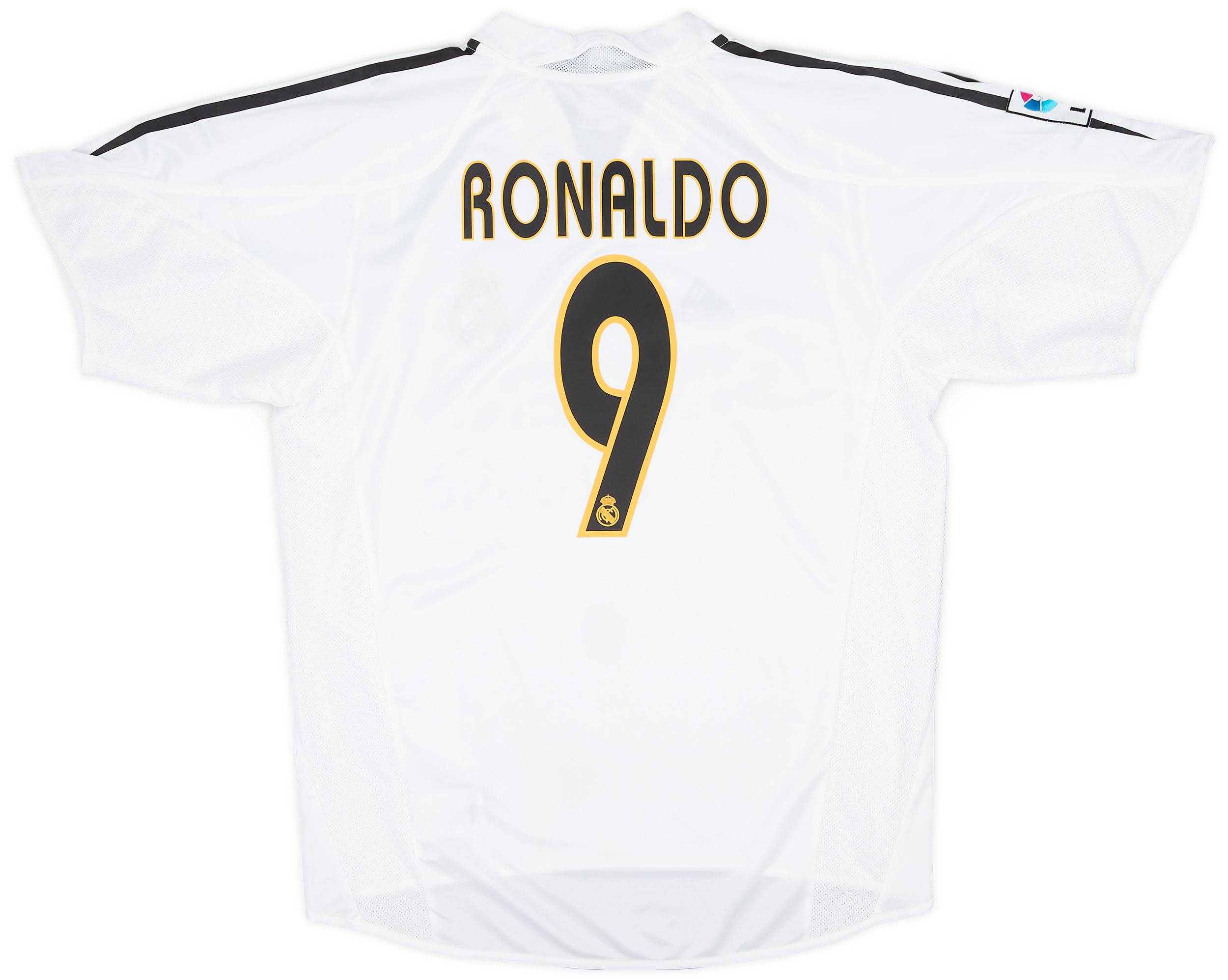 2004-05 Real Madrid Home Shirt Ronaldo #9 (M)