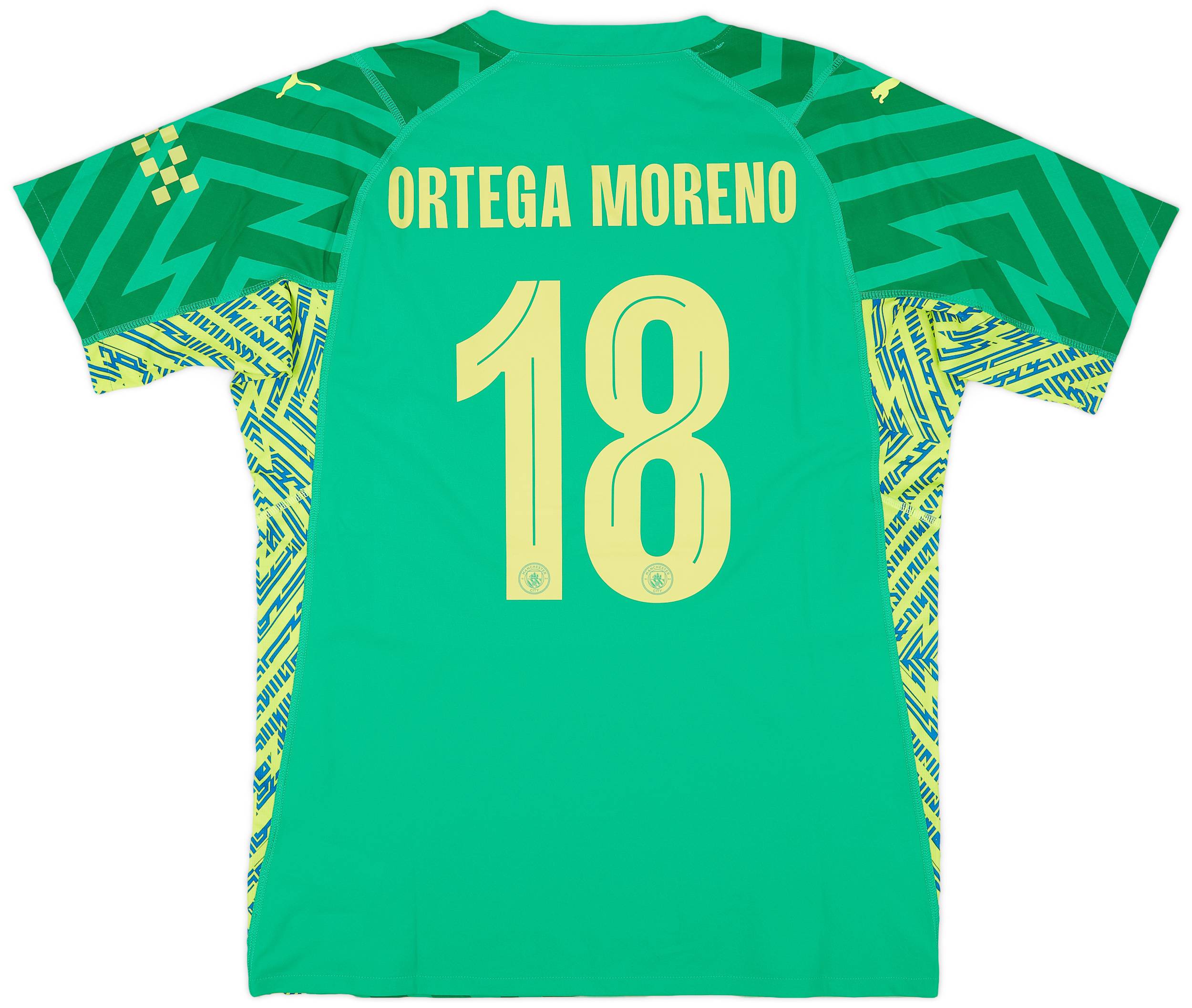 マンチェスター・シティ ORTEGA MORENO 18番 シャツ 2022-23 Manchester City Match Issue GK Shirt Ortega Moreno #18