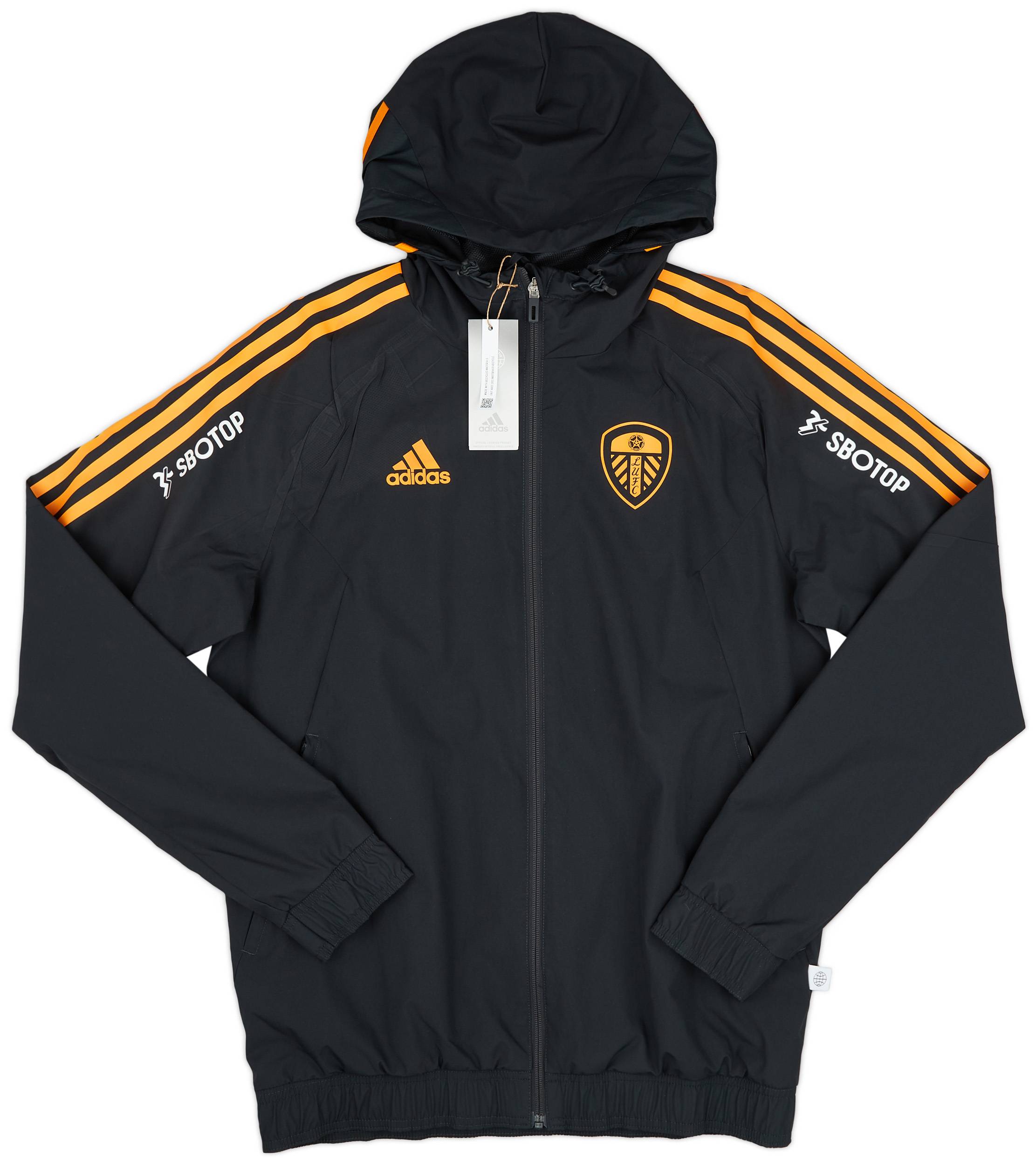LEEDS UNITED adidas オールウェザージャケット 2023-24 Leeds United adidas 1/4 Zip Hooded Top