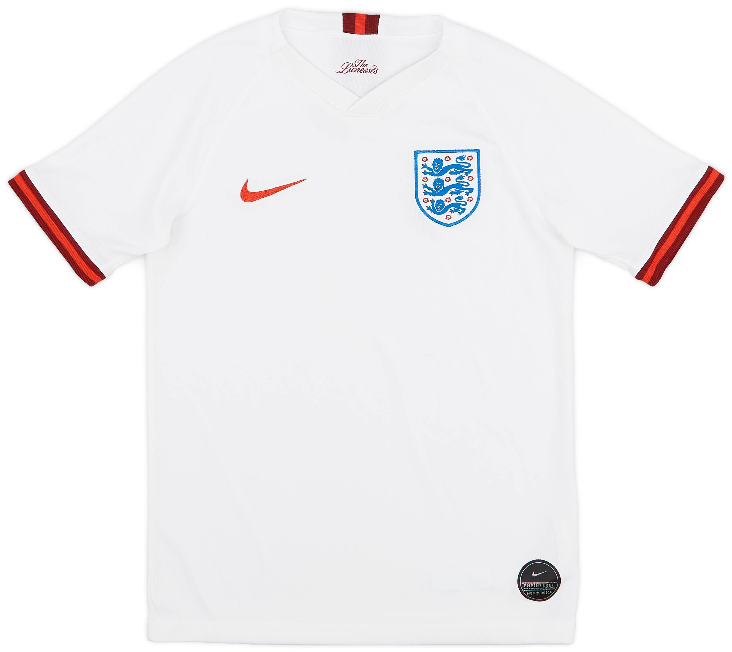 2019 England Lionesses Home Shirt - 9/10 - (M.Boys)