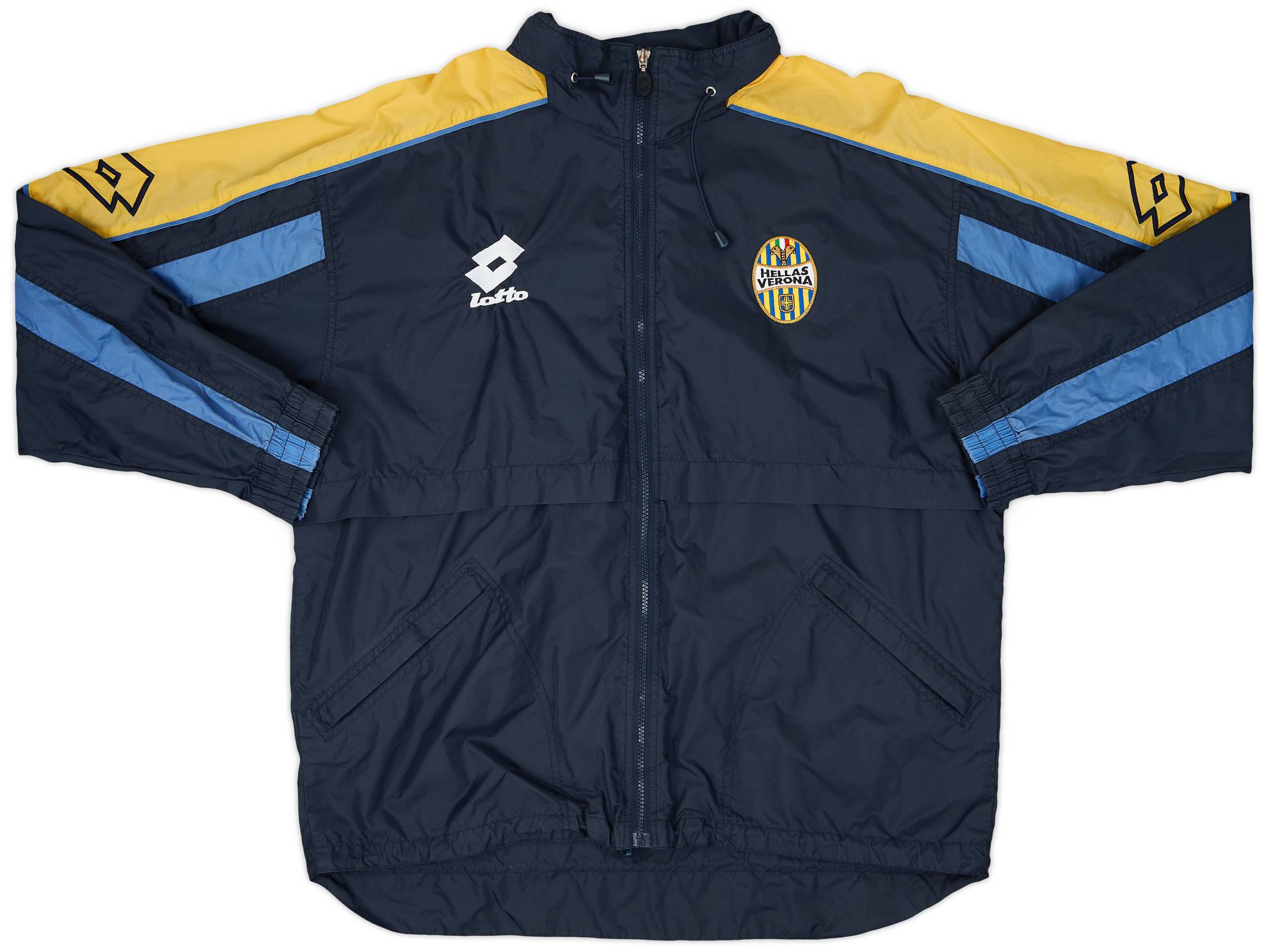2000-01 Hellas Verona Lotto Hooded Rain Jacket - 9/10 - (L)
