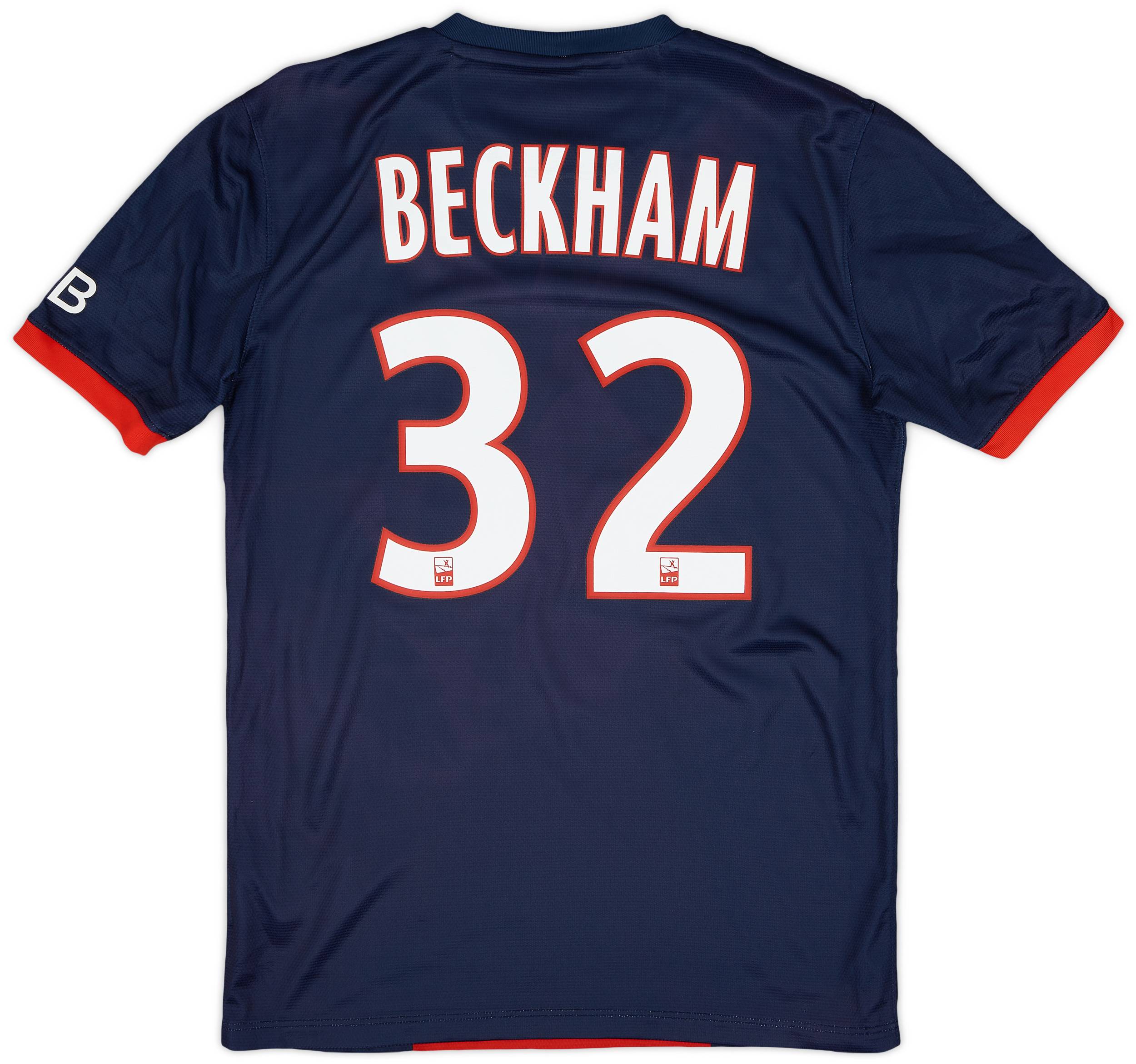 2013-14 Paris Saint-Germain Home Shirt Beckham #32 - 9/10 - (S)