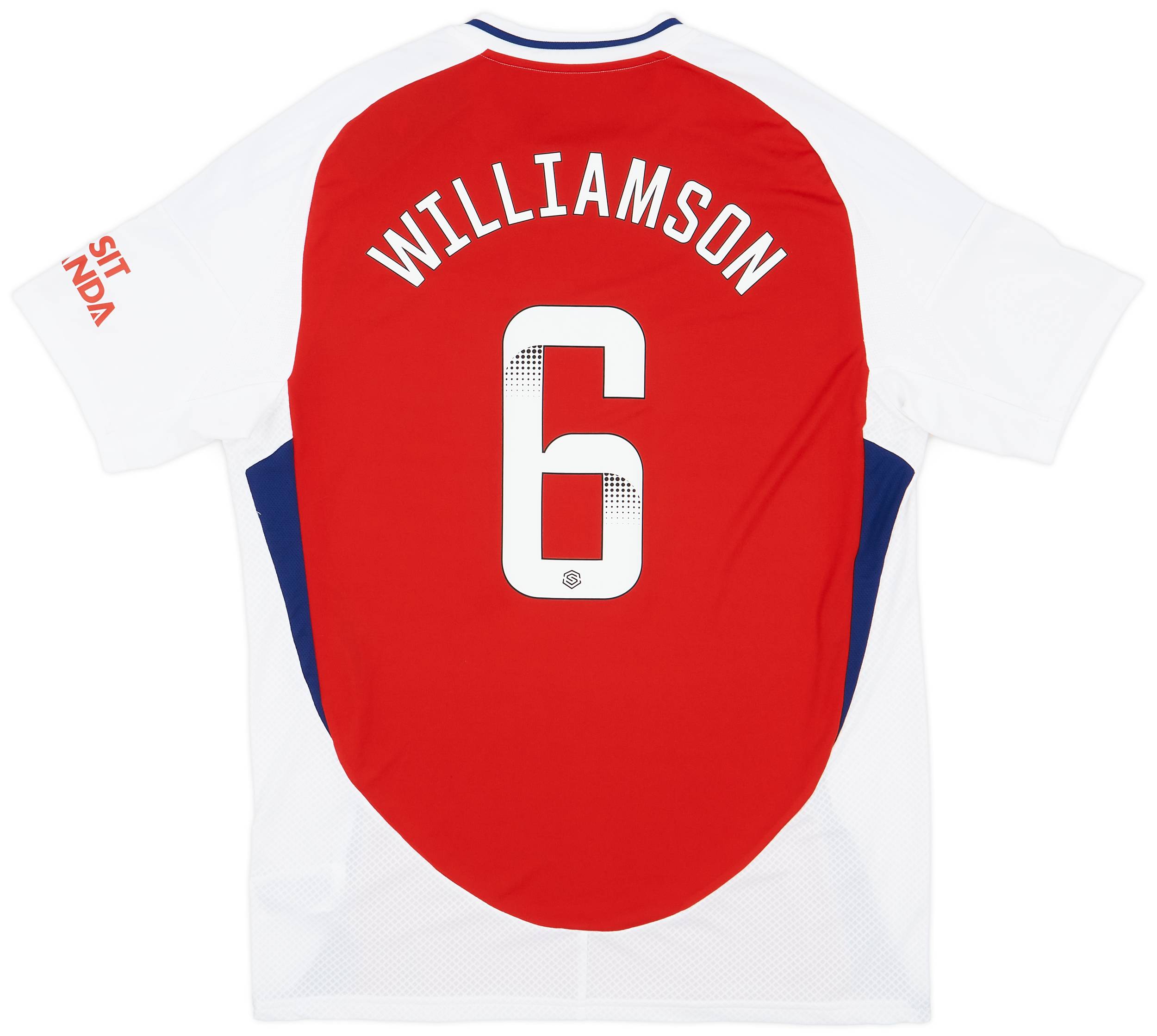 2024-25 Arsenal Women's Home Shirt Williamson #6 (Unisex Fit)