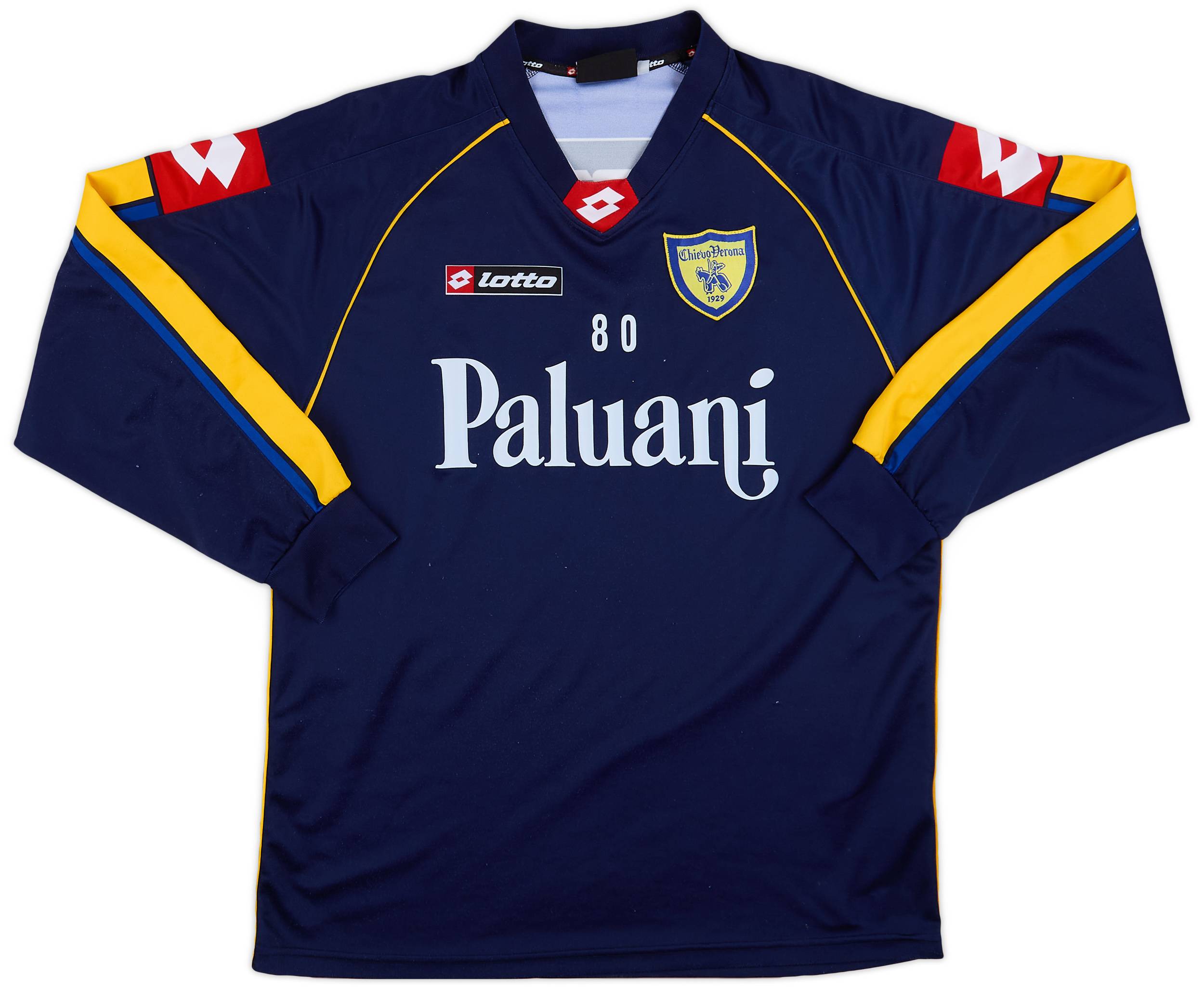 2006-07 Chievo Verona Lotto Player Issue Training L/S Shirt #80 - 7/10 - (L)