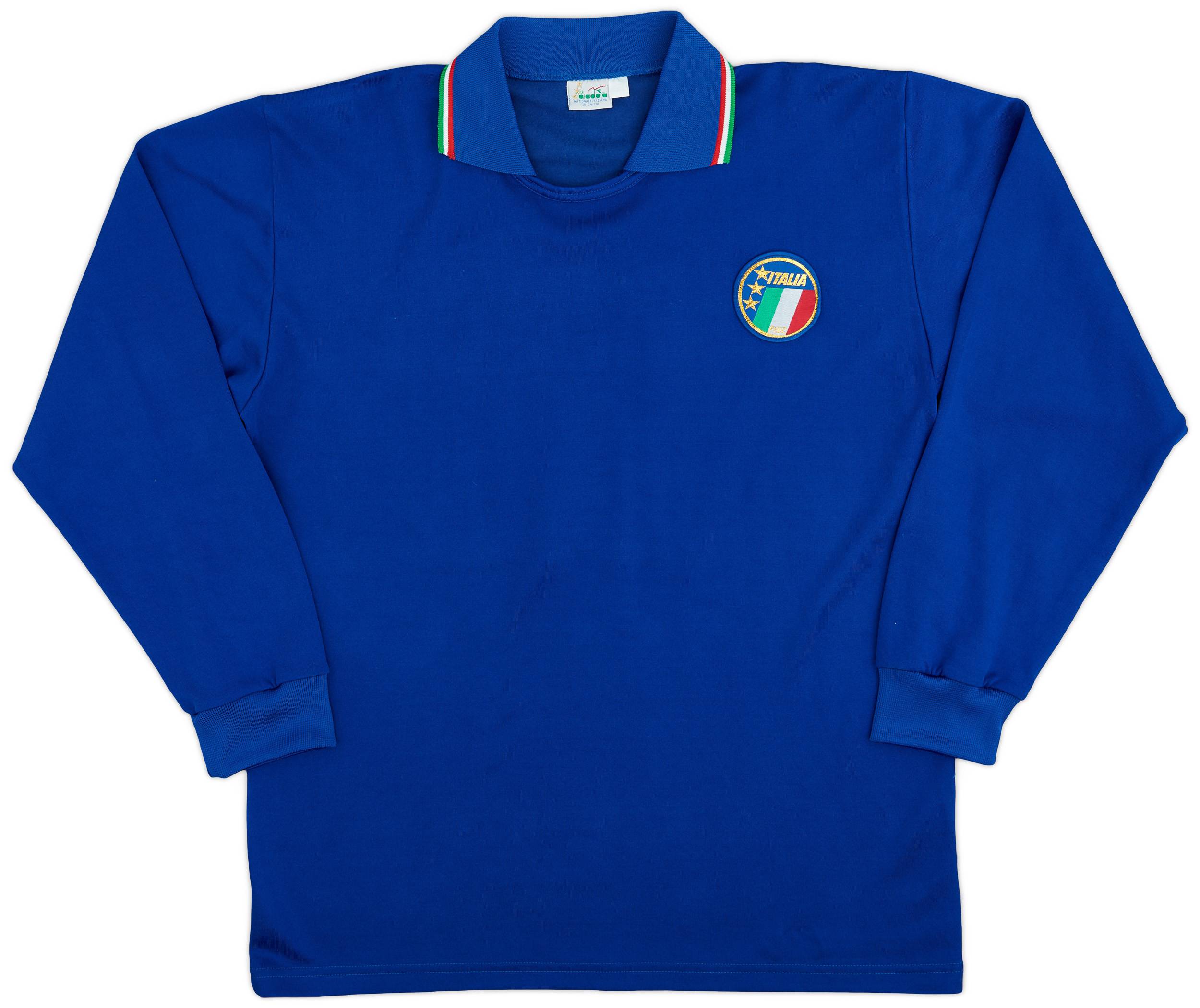 1986-91 Italy Home L/S Shirt #13 - 9/10 - (L)