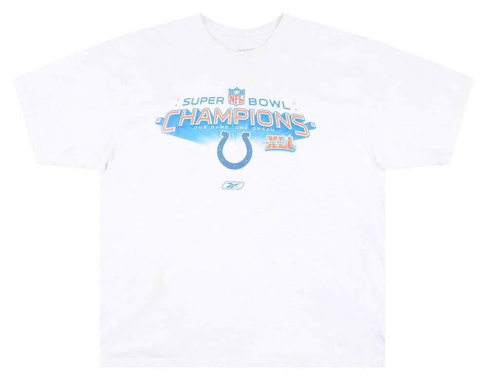 2007 Indianapolis Colts Super Bowl XLI Champions Reebok Tee XL