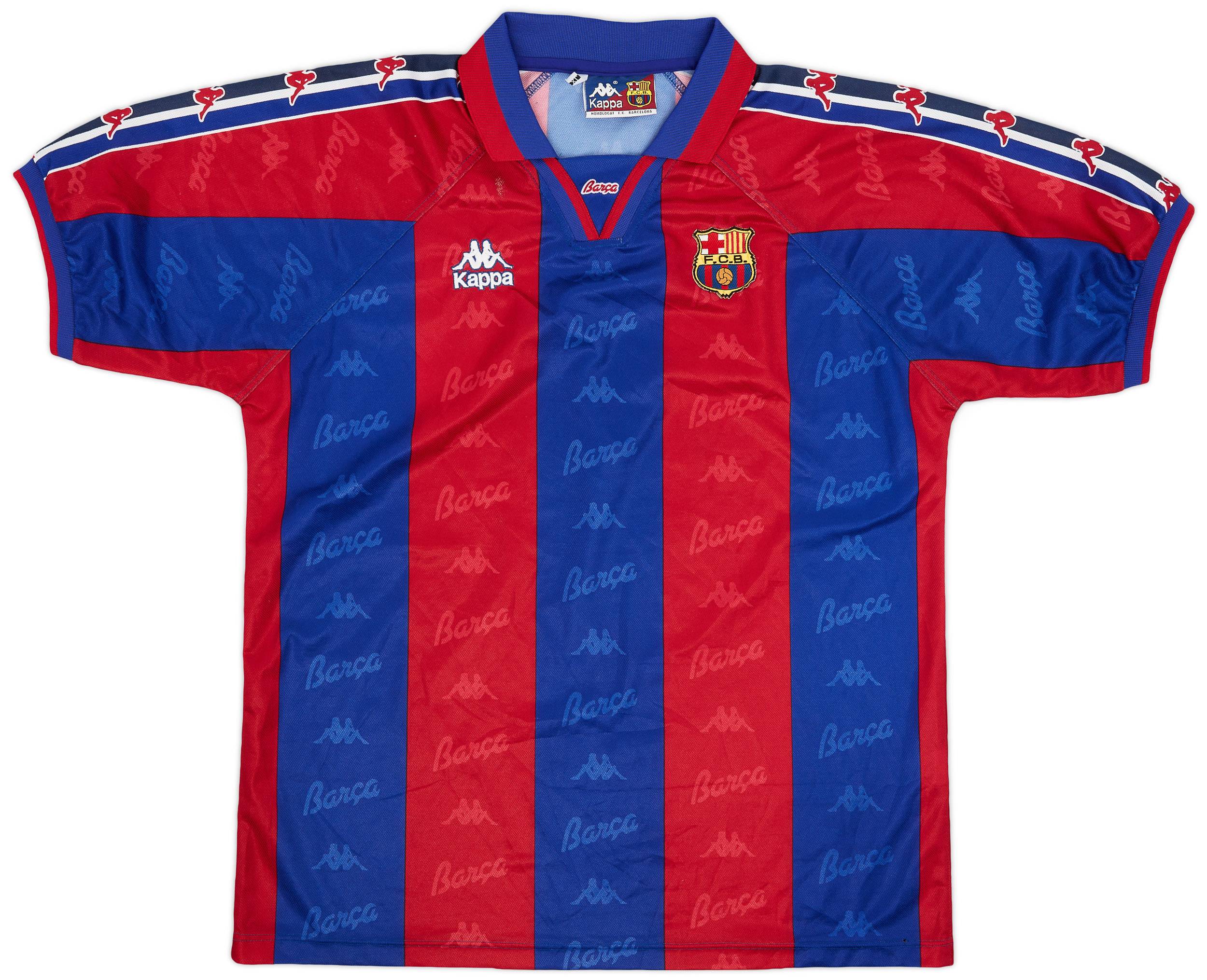 1995-97 Barcelona Home Shirt - 9/10 - (XL)