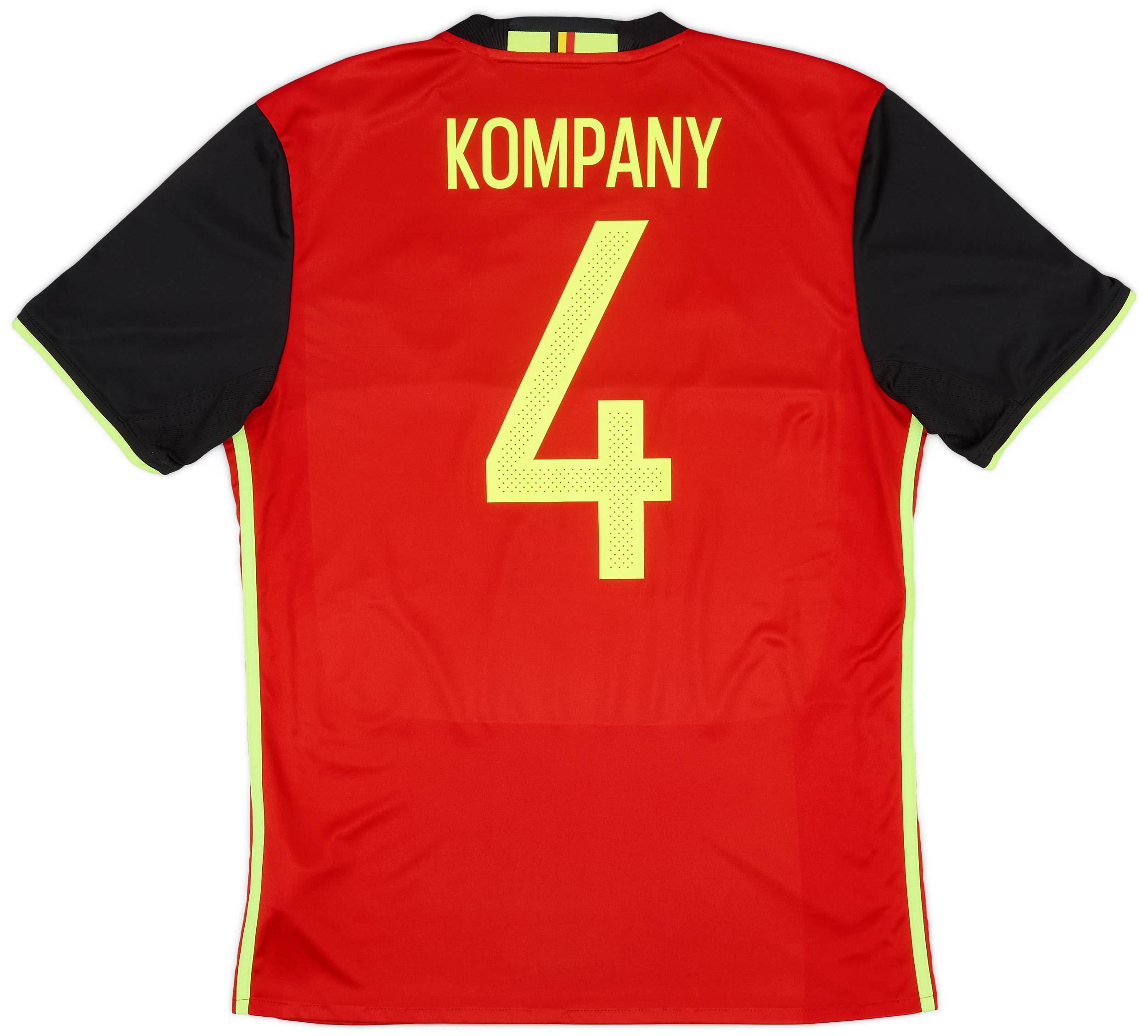 2016-17 Belgium Home Shirt Kompany #4 - 8/10 - (M)