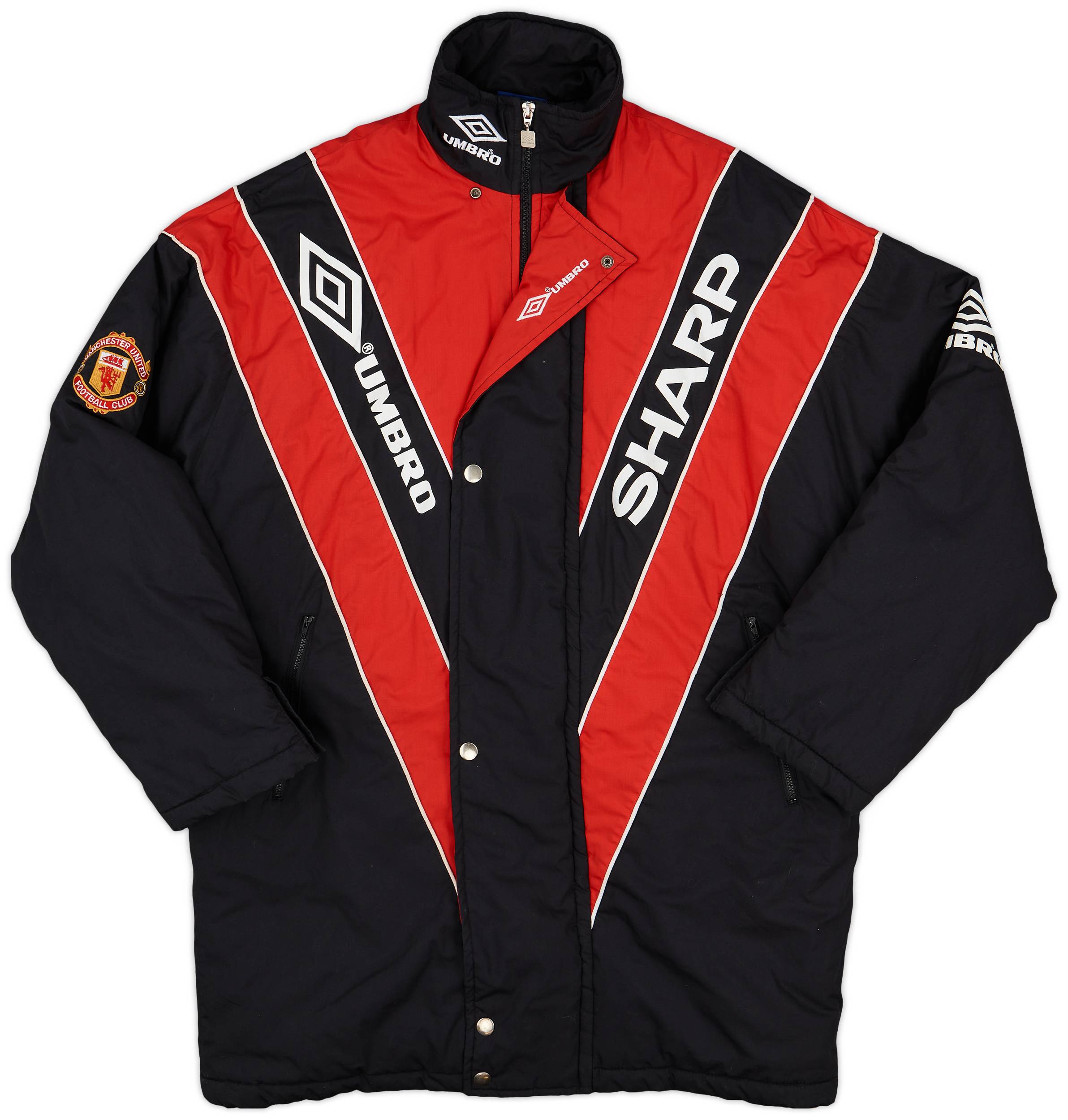 1992-93 Manchester United Umbro Padded Bench Coat - 8/10 - (XL)