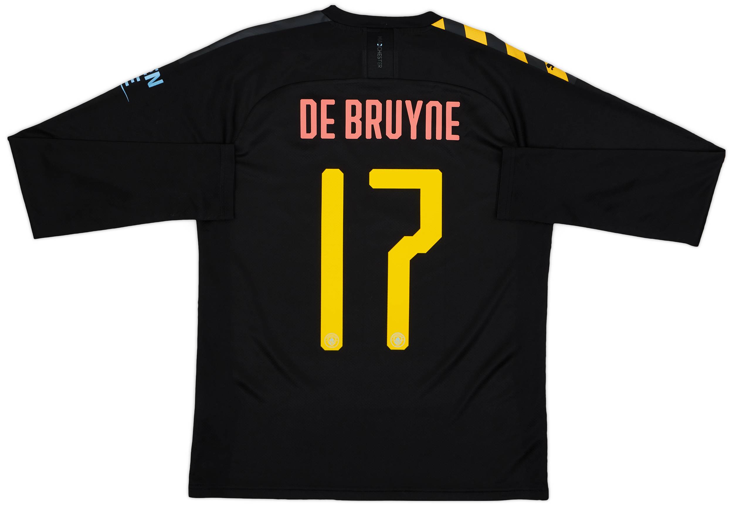 2019-20 Manchester City Away L/S Shirt De Bruyne #17 - 7/10 - (S)