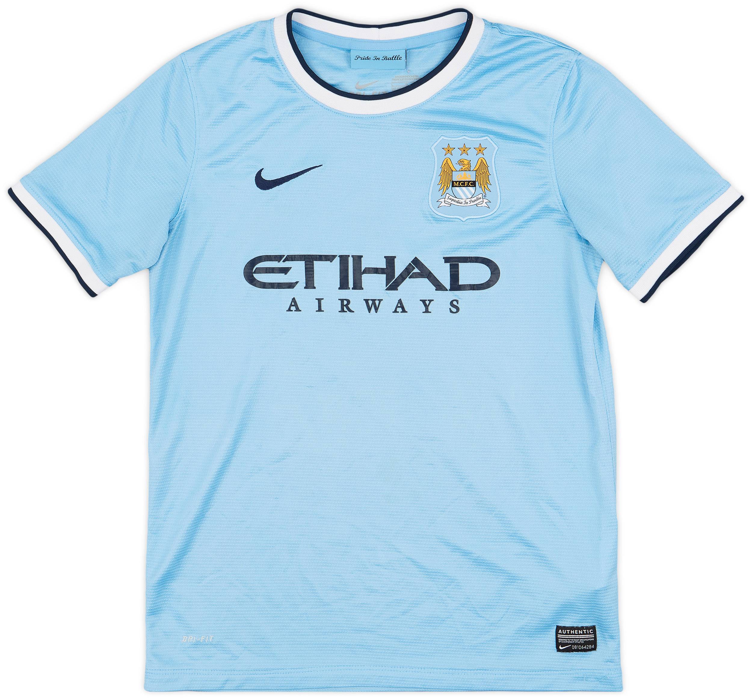 2014-15 Manchester City Home Shirt - 8/10 - (L.Boys)
