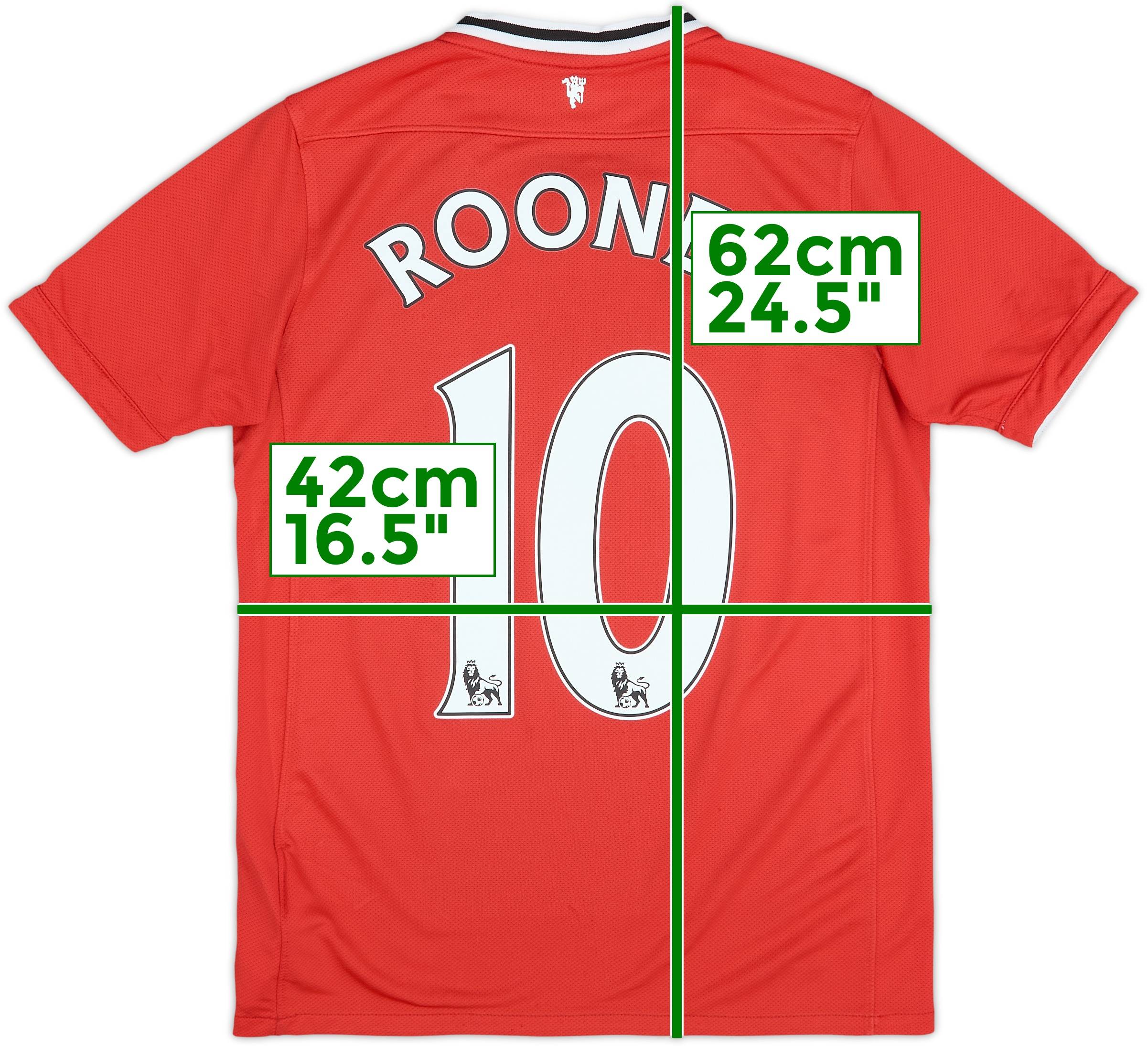 2011-12 Manchester United Home Shirt Rooney #10 - 6/10 - (L.Boys)