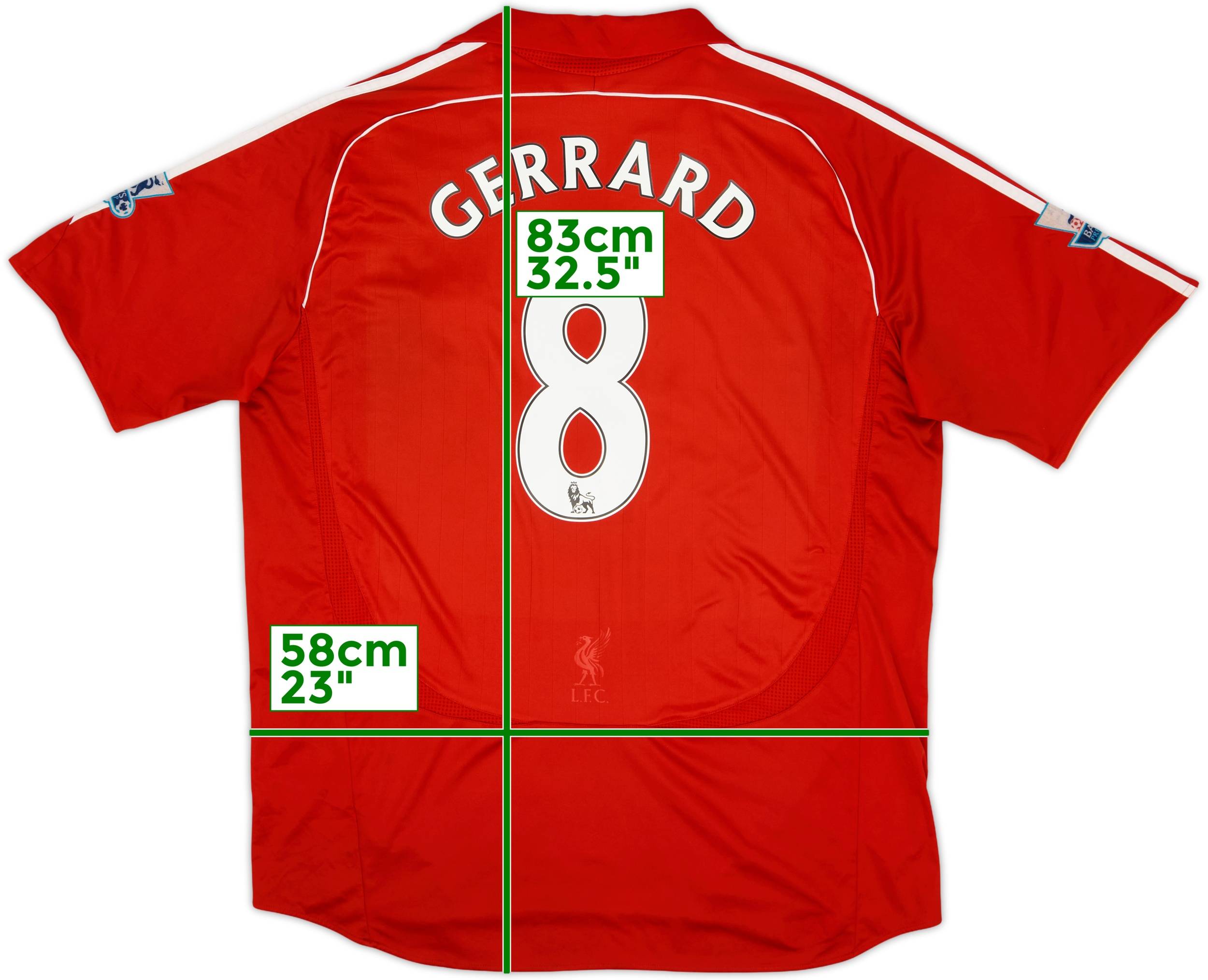 2006-08 Liverpool Home Shirt Gerrard #8 - 6/10 - (XXL)