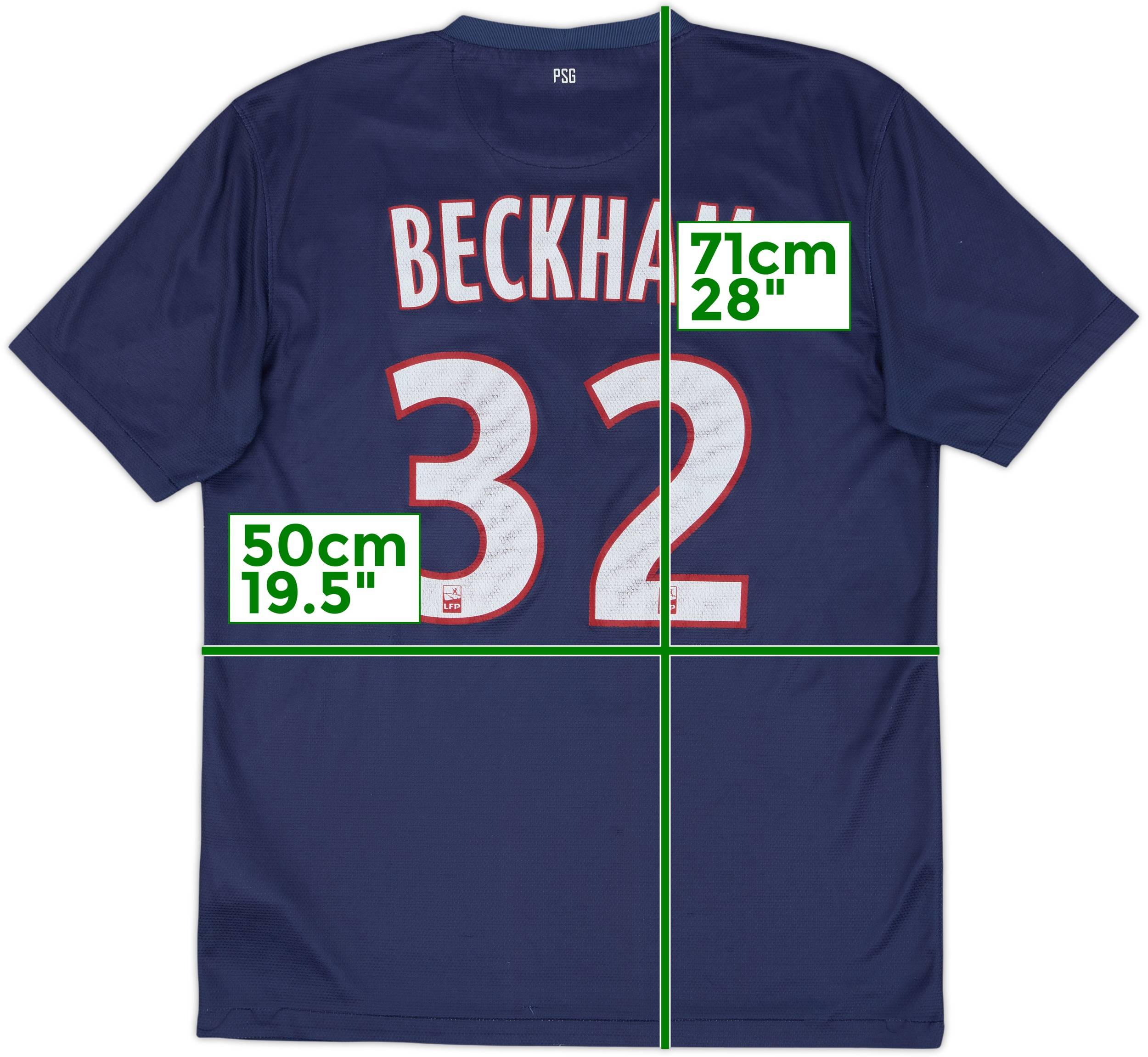 2012-13 Paris Saint-Germain Home Shirt Beckham #32 - 5/10 - (M)