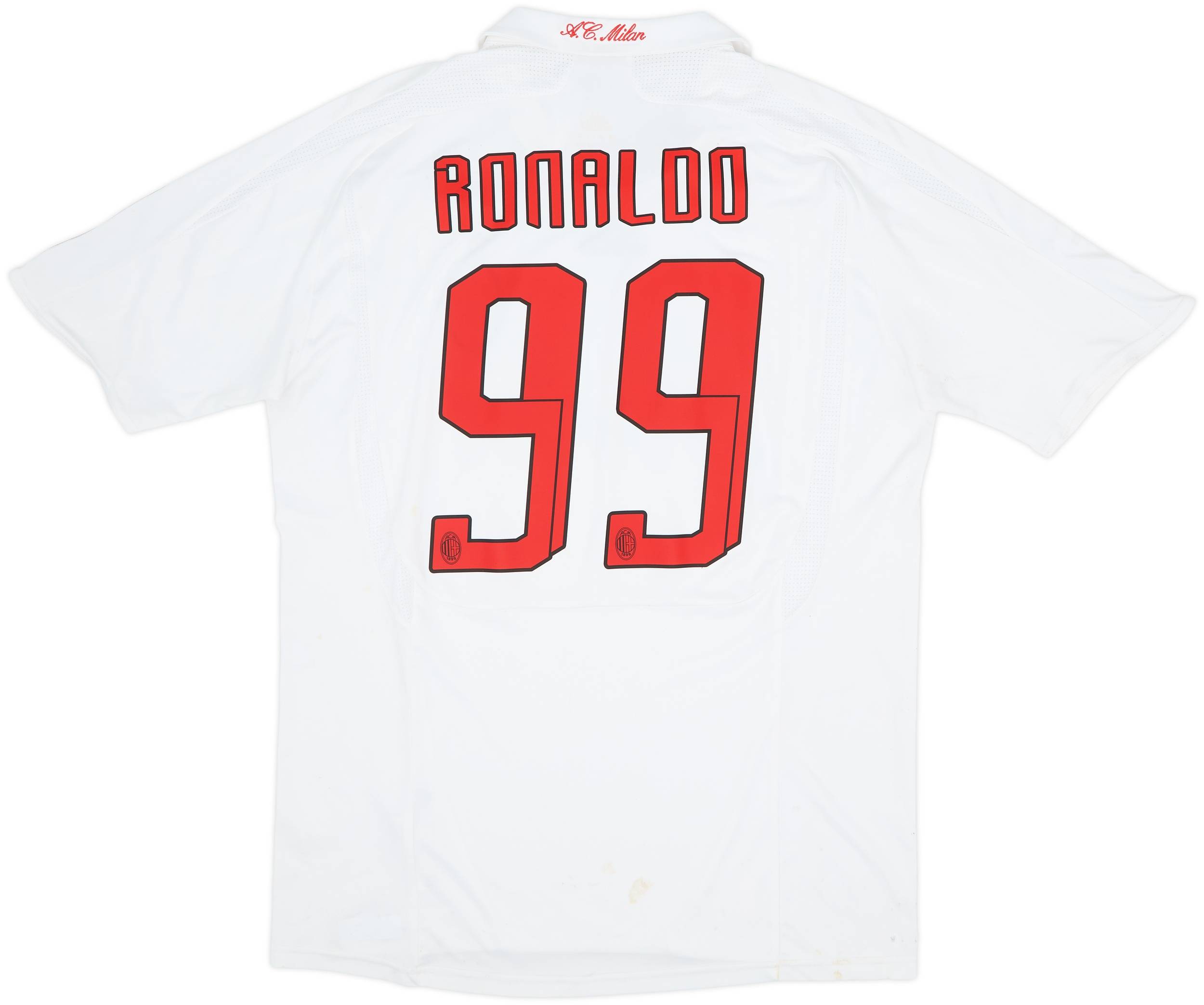 2007-08 AC Milan Away Shirt Ronaldo #99 - 5/10 - (L)