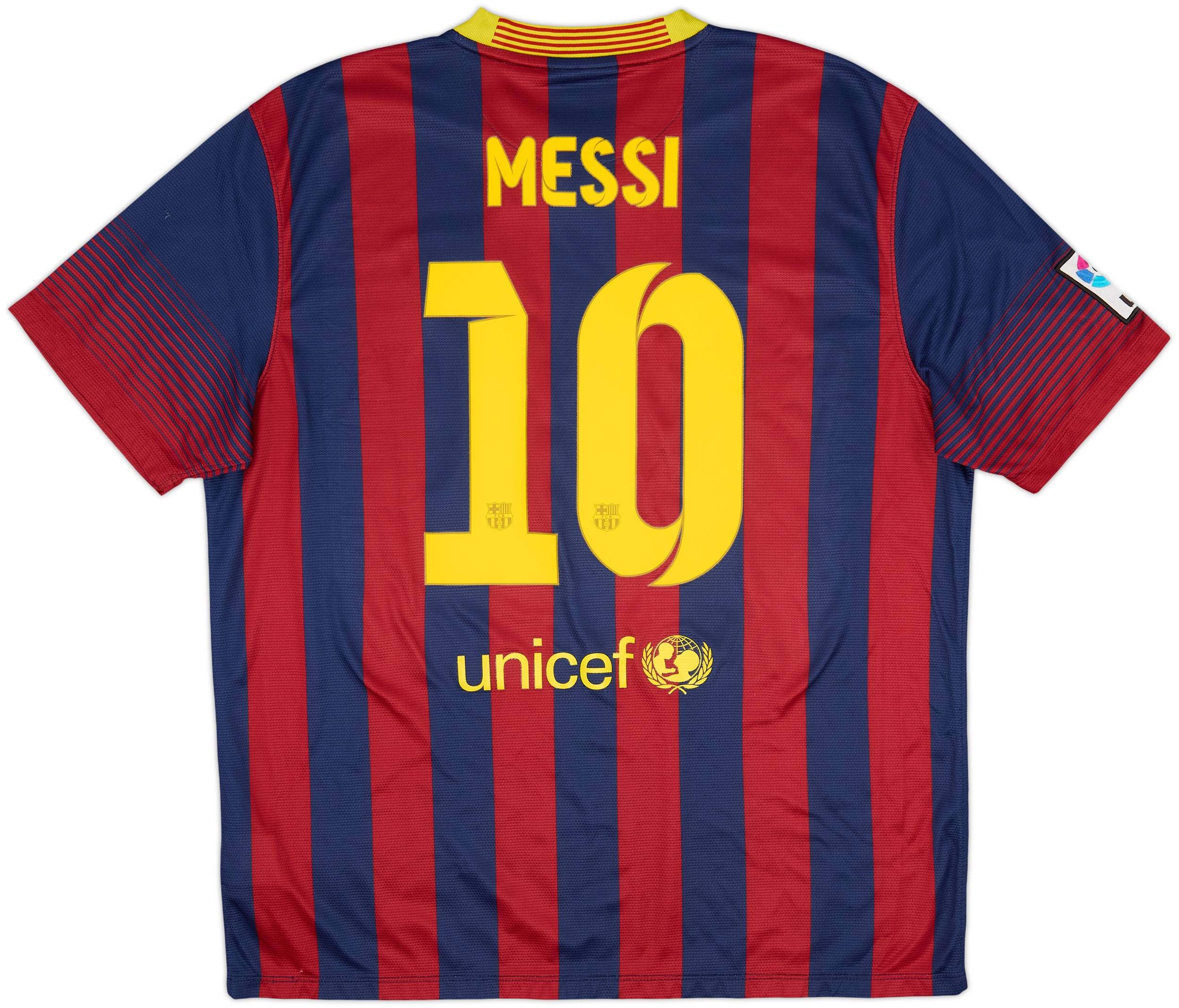 2013-14 Barcelona Home Shirt Messi #10 - 6/10 - (XL)