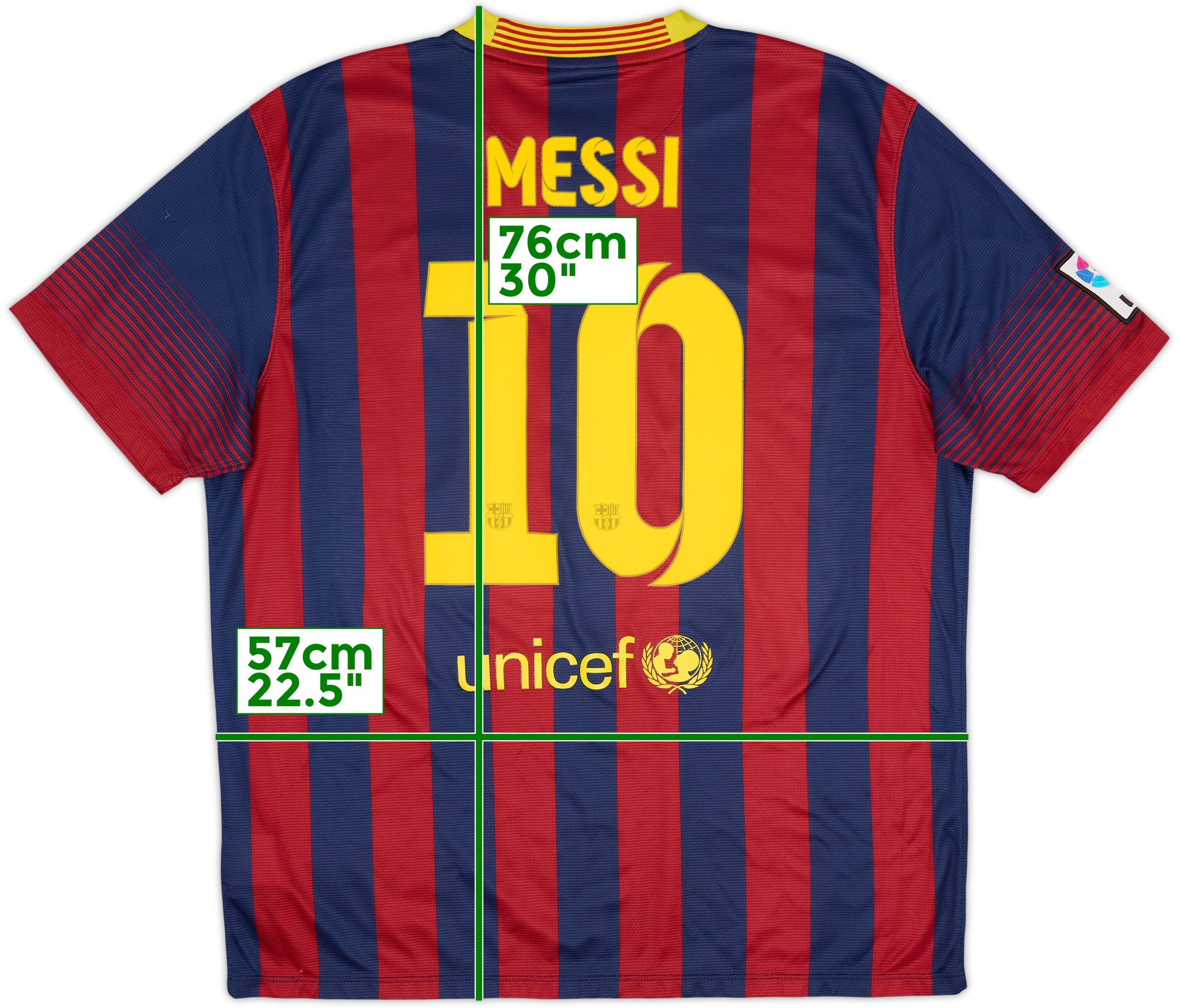 クレ　FC Barcelona Messi 10 シャツ 2013-14 Barcelona Home Shirt Messi #10 - 6/10 - (XL)