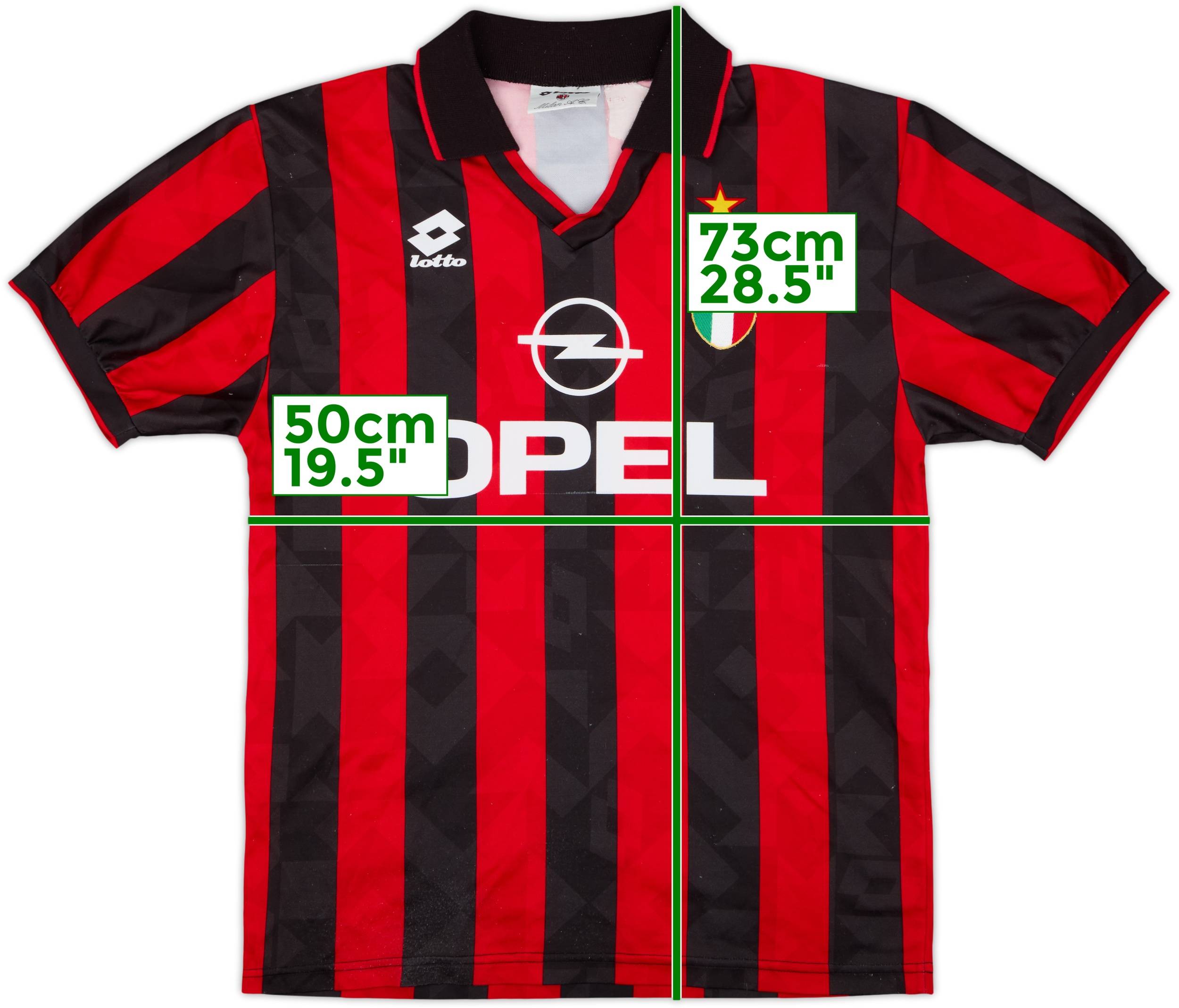 1994-95 AC Milan Home Shirt - 7/10 - (L)