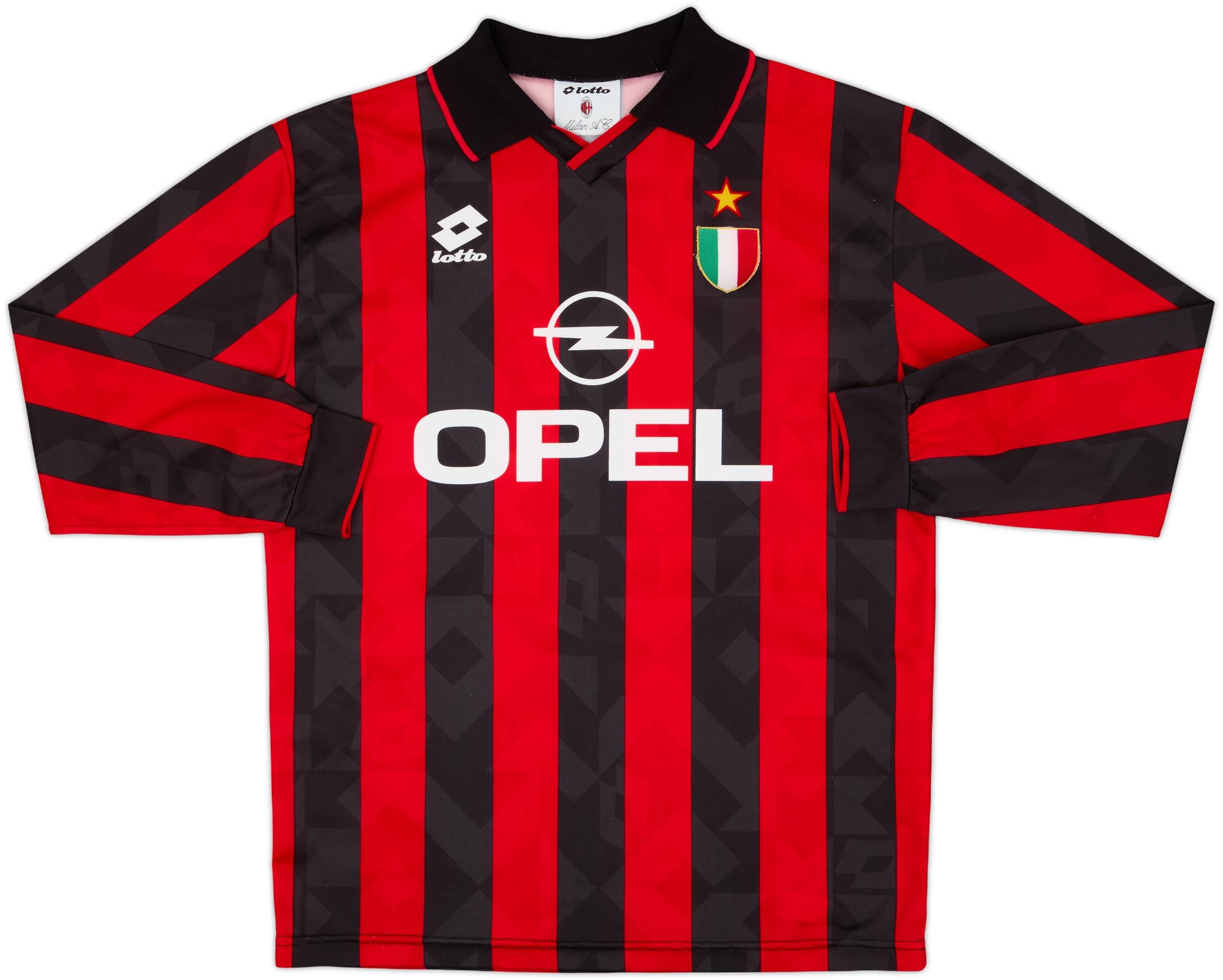 1994-95 AC Milan Home L/S Shirt - 5/10 - (L)