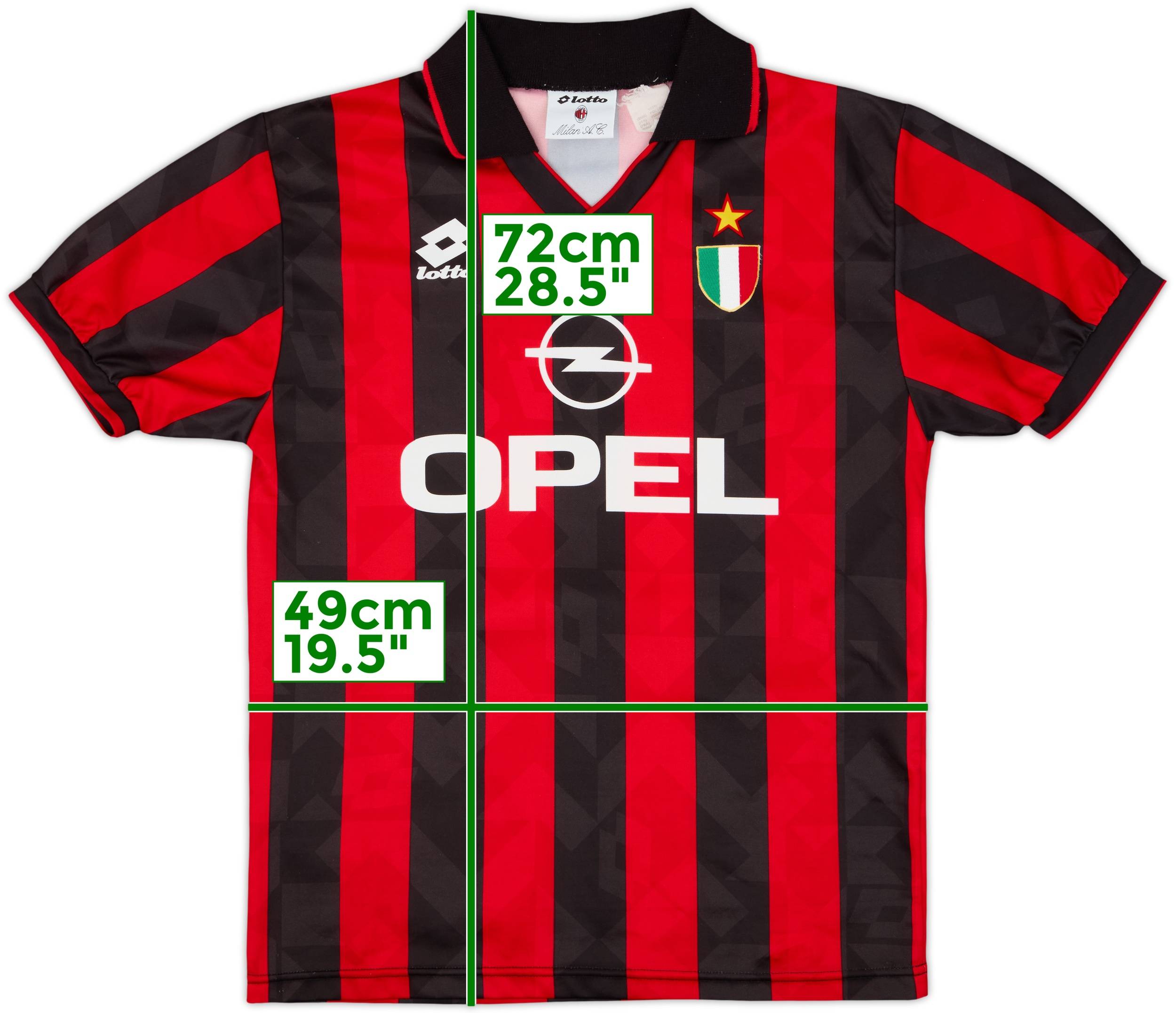 1994-95 AC Milan Home Shirt - 8/10 - (M/L)