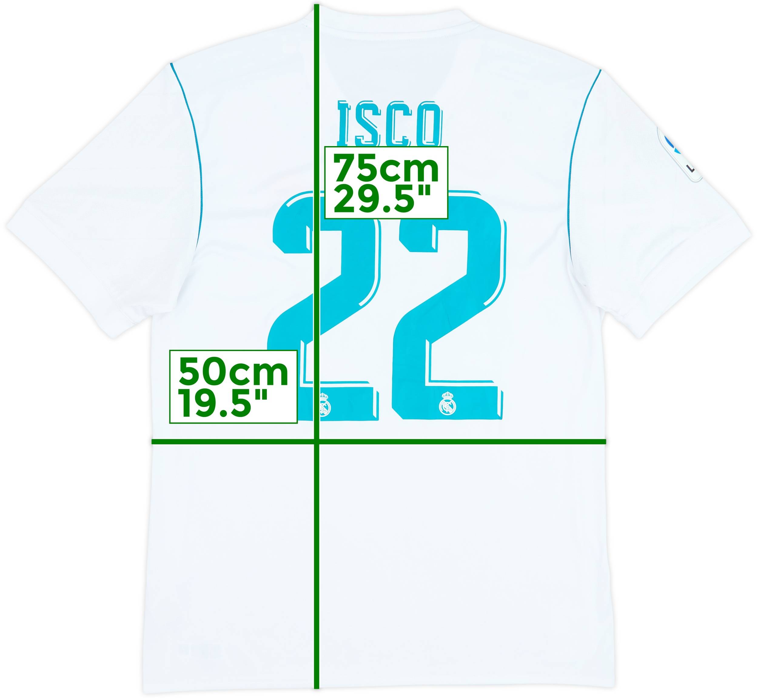 2017-18 Real Madrid Home Shirt Isco #22 - 6/10 - (M)