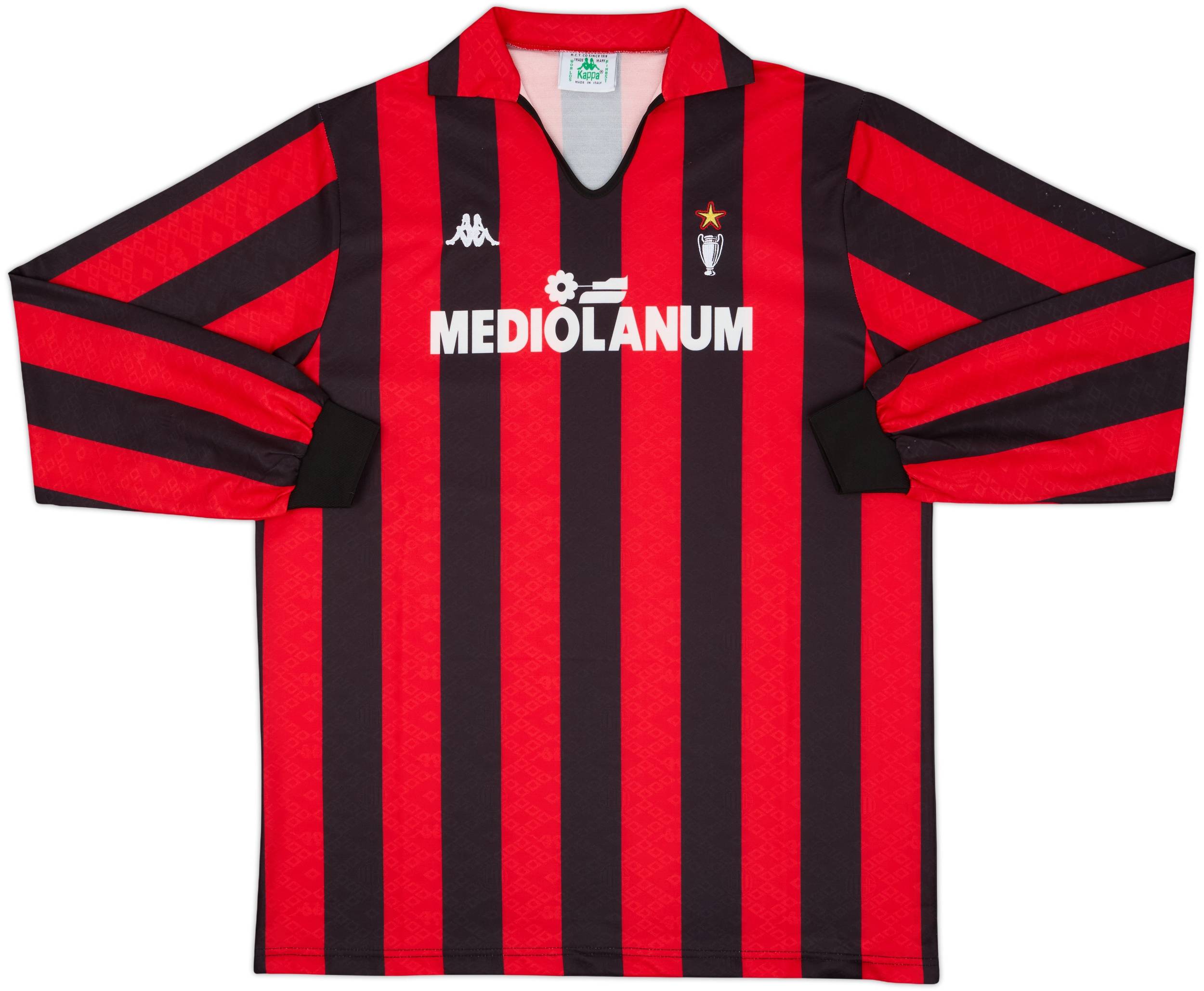 1989-90 AC Milan Home L/S Shirt - 9/10 - (XL)