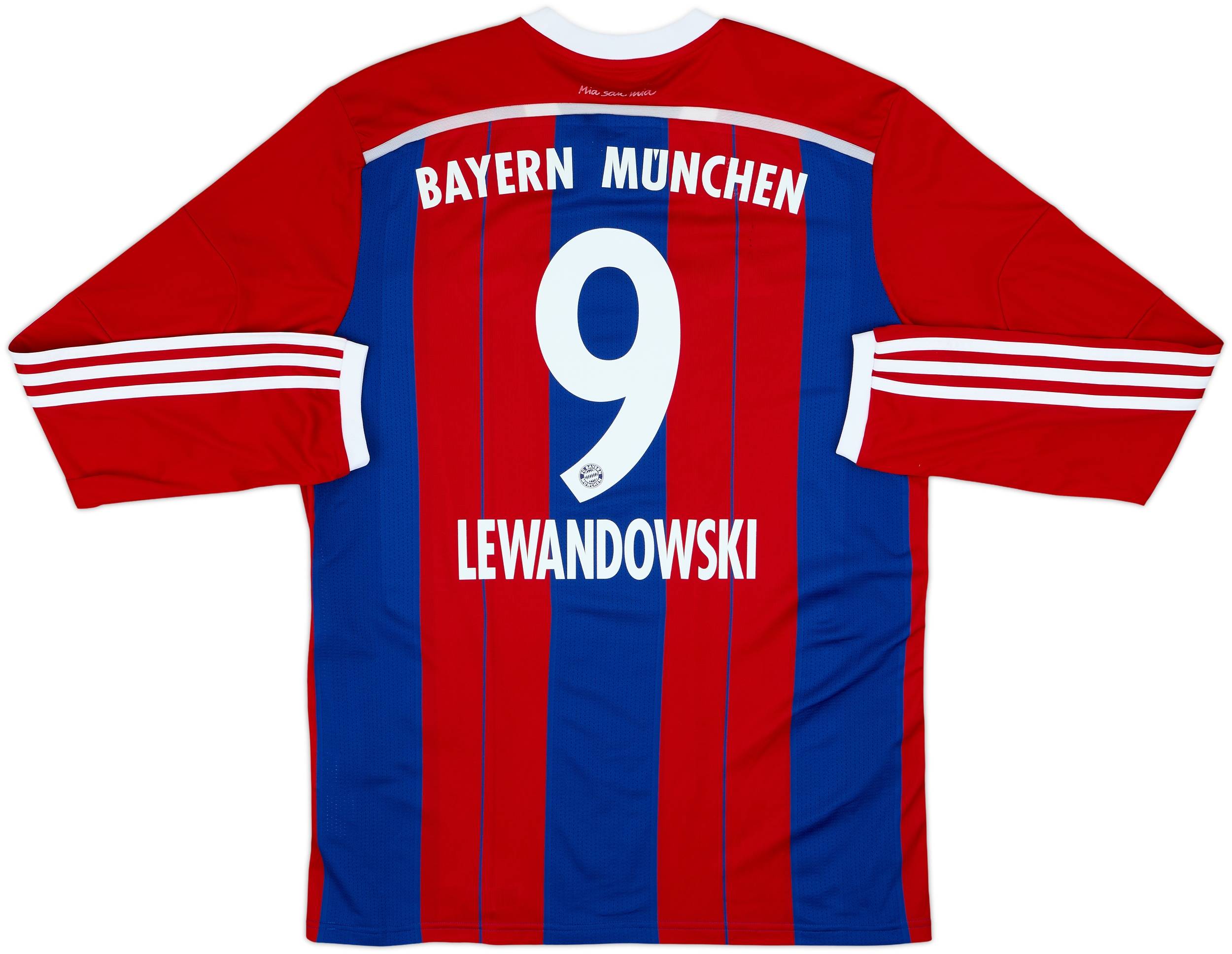 2014-15 Bayern Munich Home L/S Shirt Lewandowski #9 - 8/10 - (XL)
