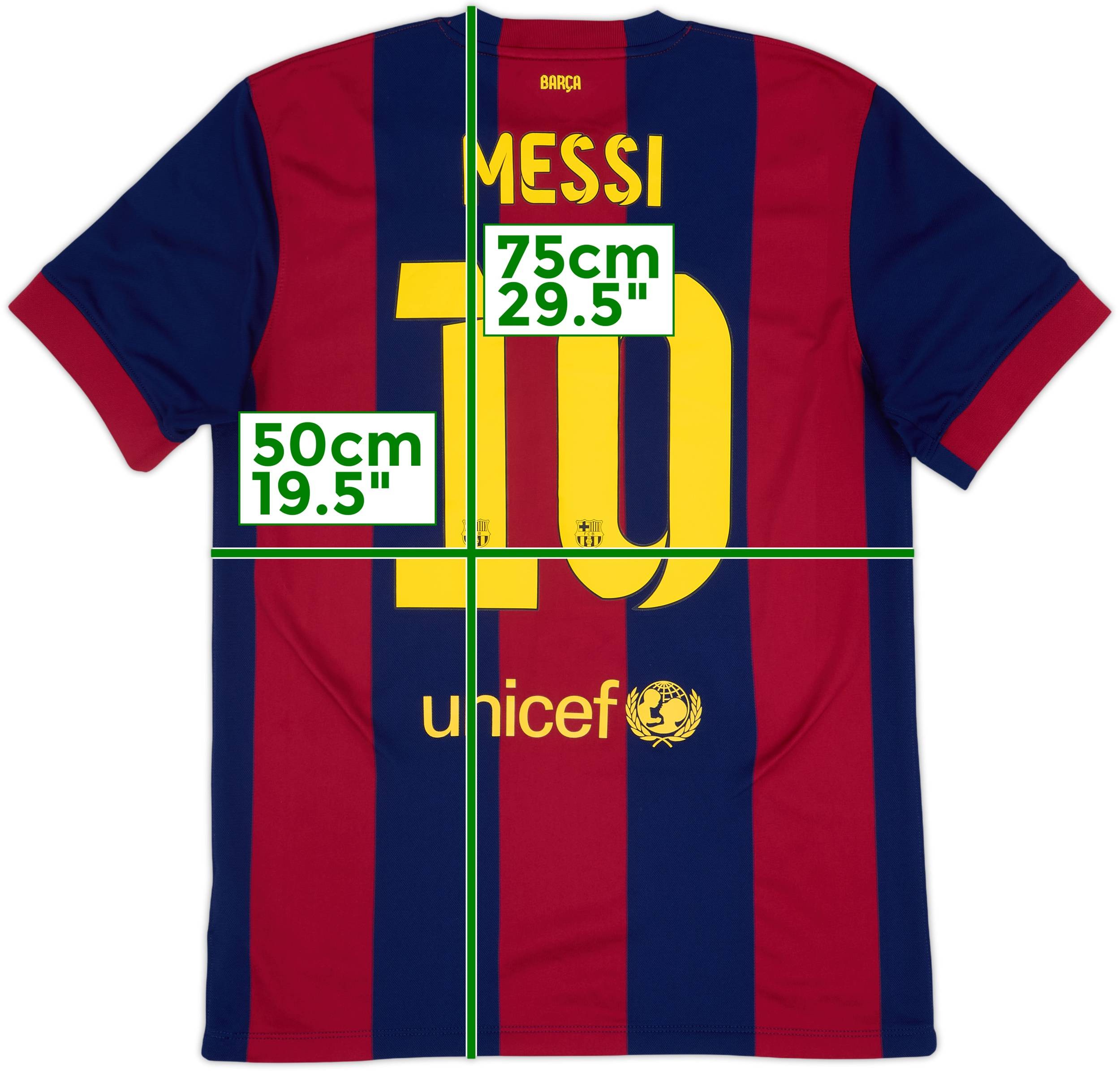 2014-15 Barcelona Home Shirt Messi #10 - 8/10 - (M)
