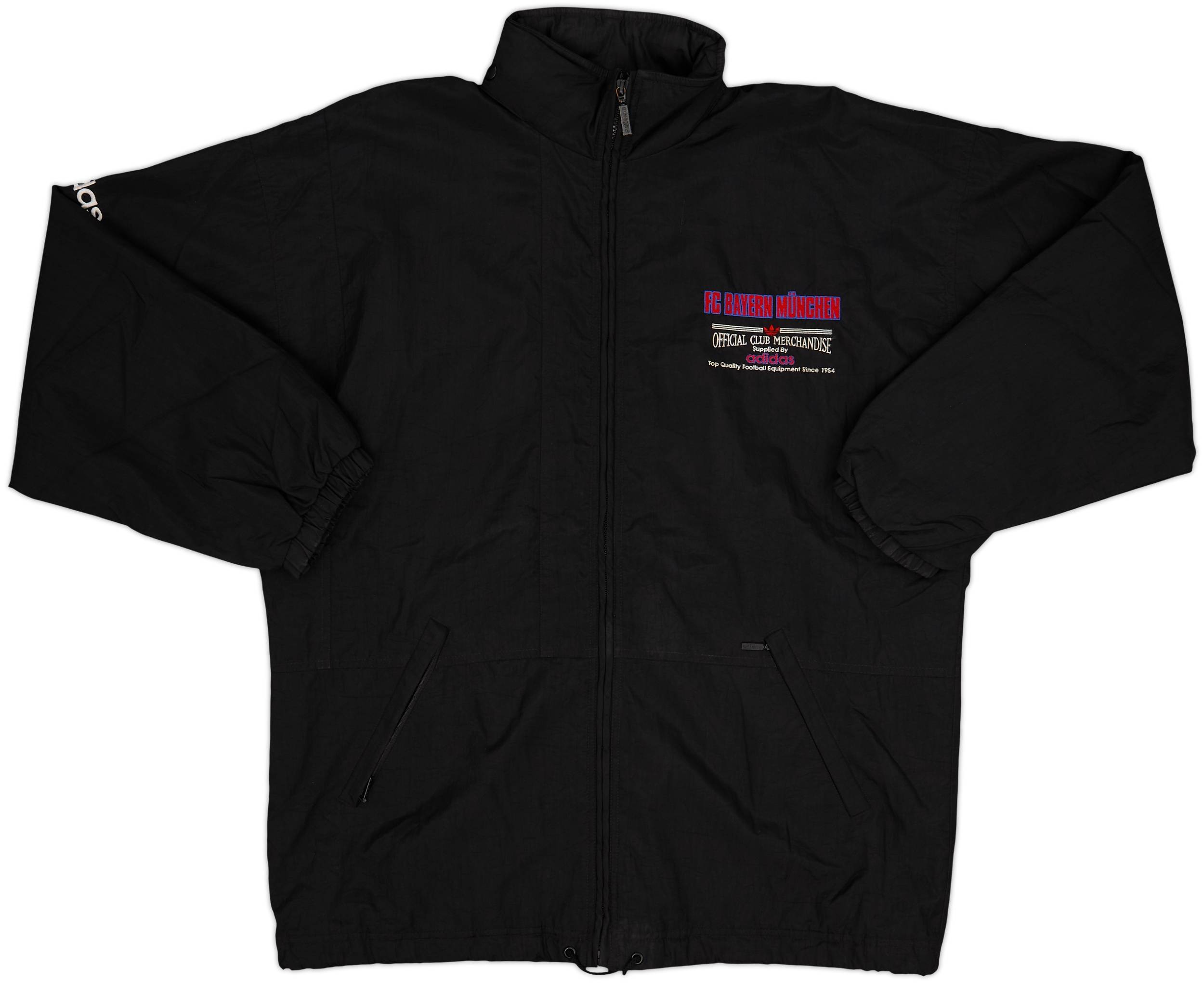 ジャケット・アウター Albrecht 1992-93 Bayern Munich adidas Hooded Bench Coat - 9/10 - (L)