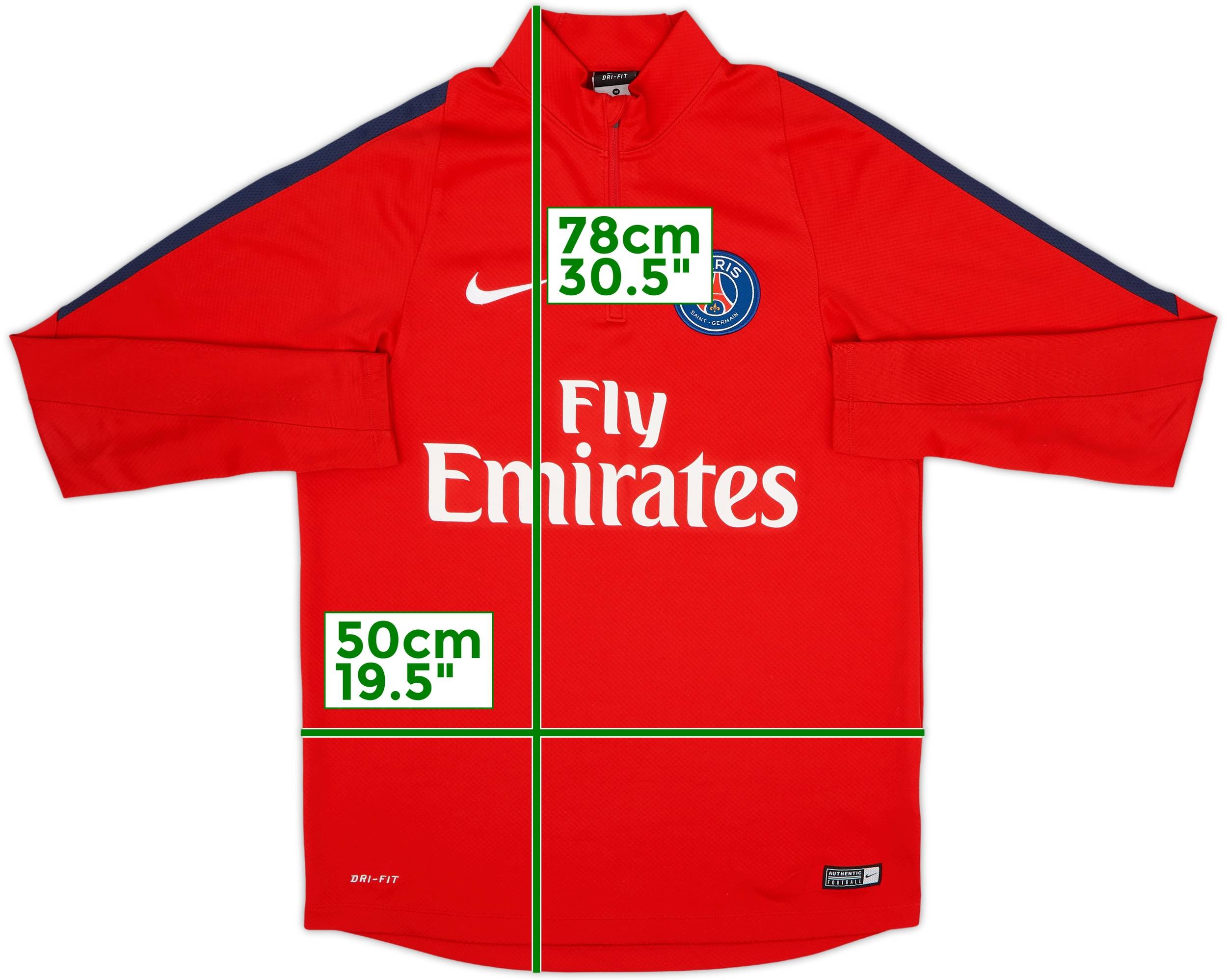 2016-17 Paris Saint-Germain Nike 1/4 Zip Drill Top - 8/10 - (M)