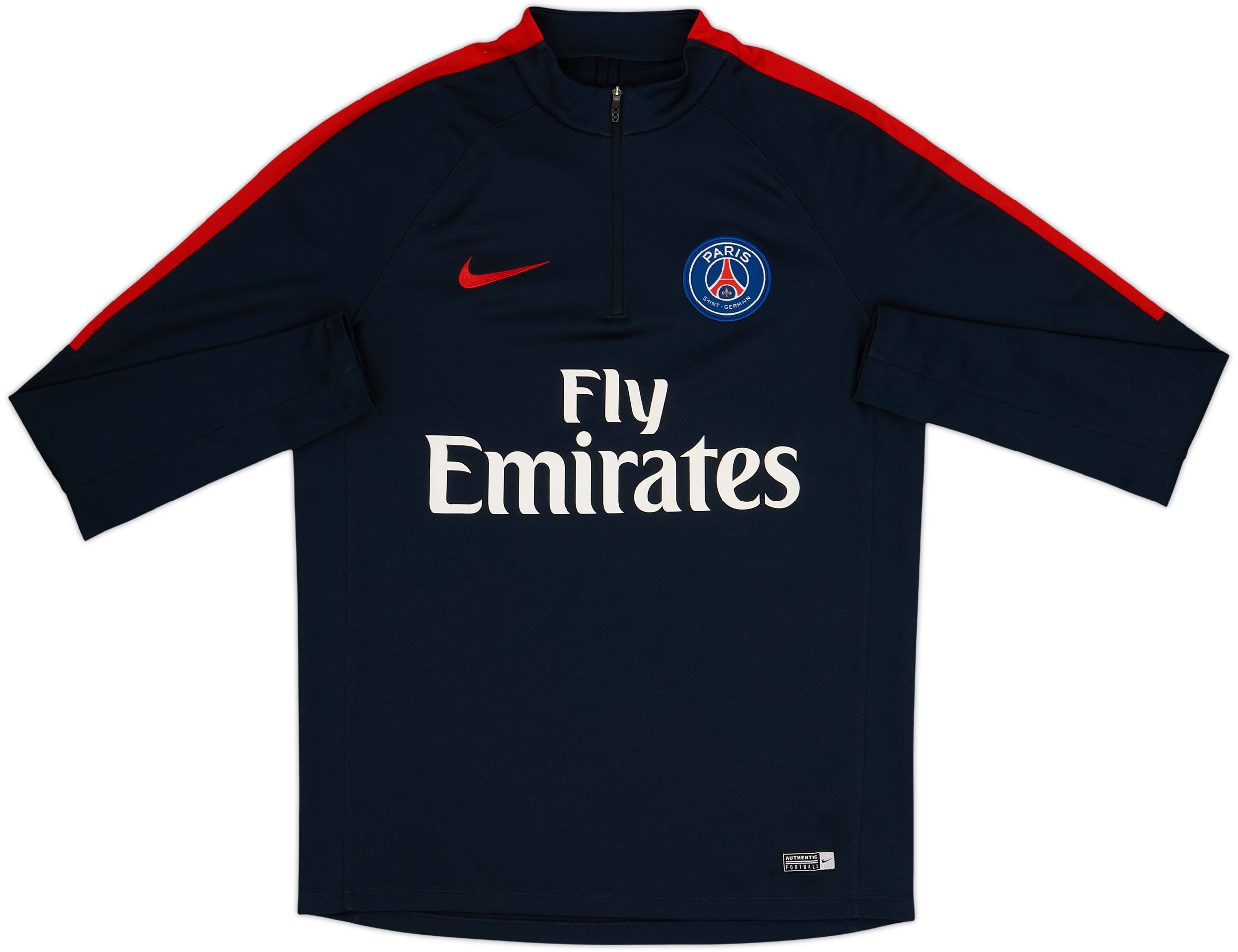 2016-17 Paris Saint-Germain Nike 1/4 Zip Training Top - 7/10 - (M)