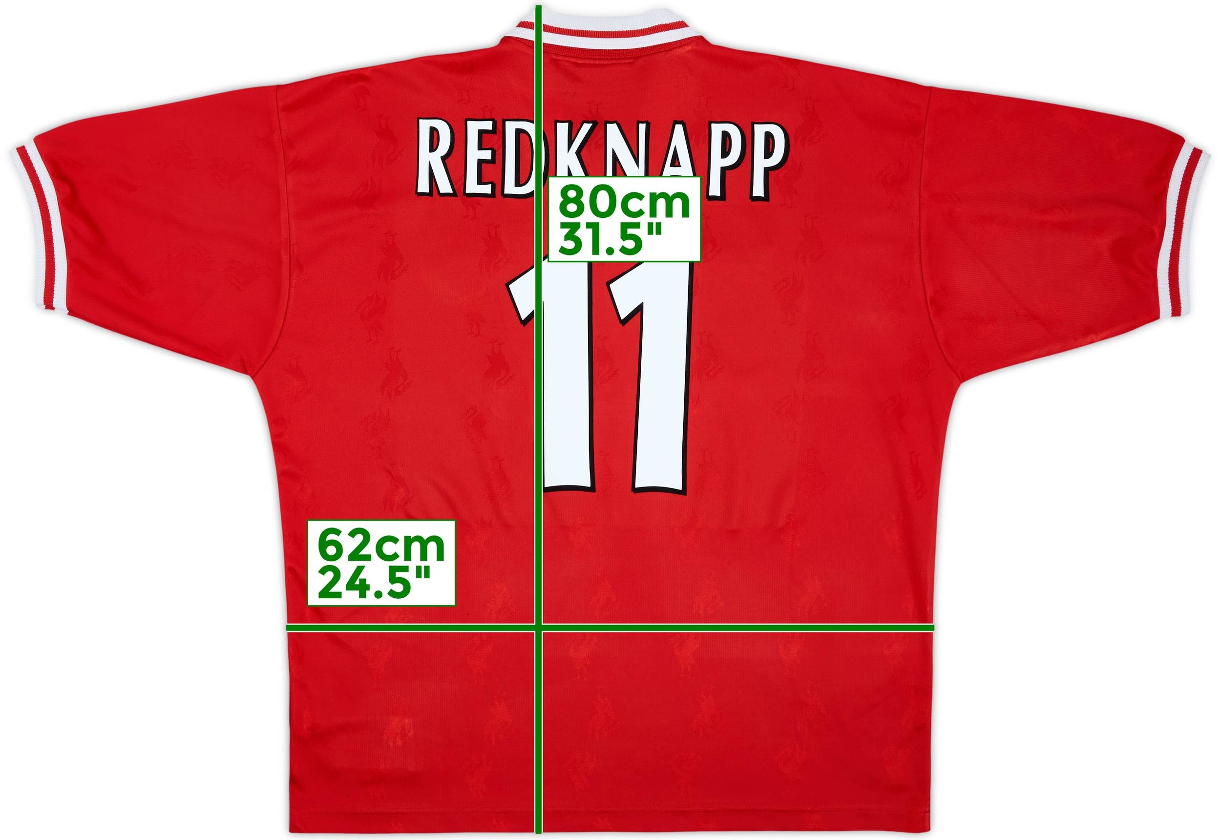 1996-98 Liverpool Home Shirt Redknapp #11 - 8/10 - (XL)