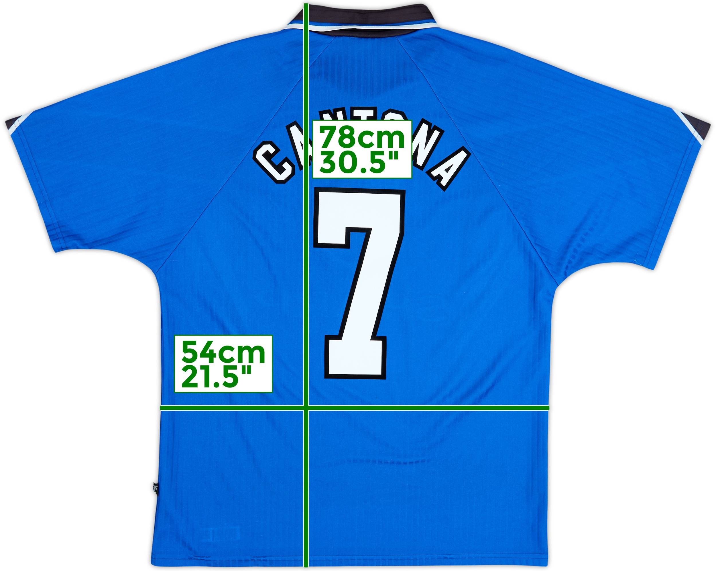 1996-98 Manchester United Third Shirt Cantona #7 - 8/10 - (L)