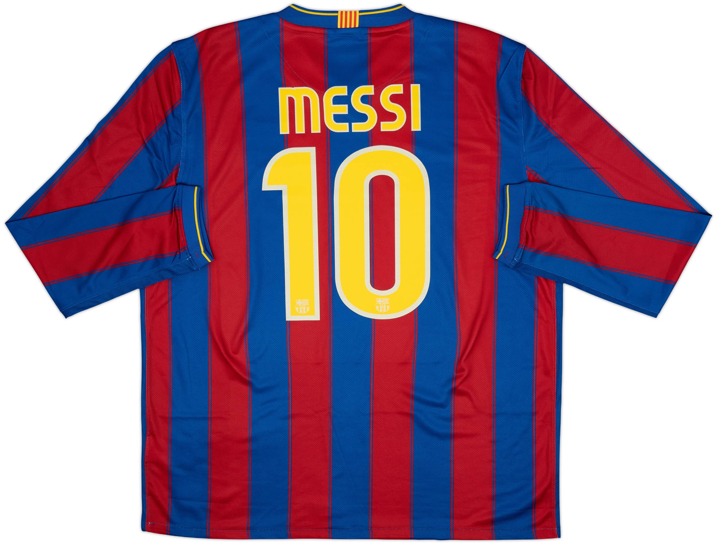2009-10 Barcelona Home L/S Shirt Messi #10 - 10/10 - (XL)