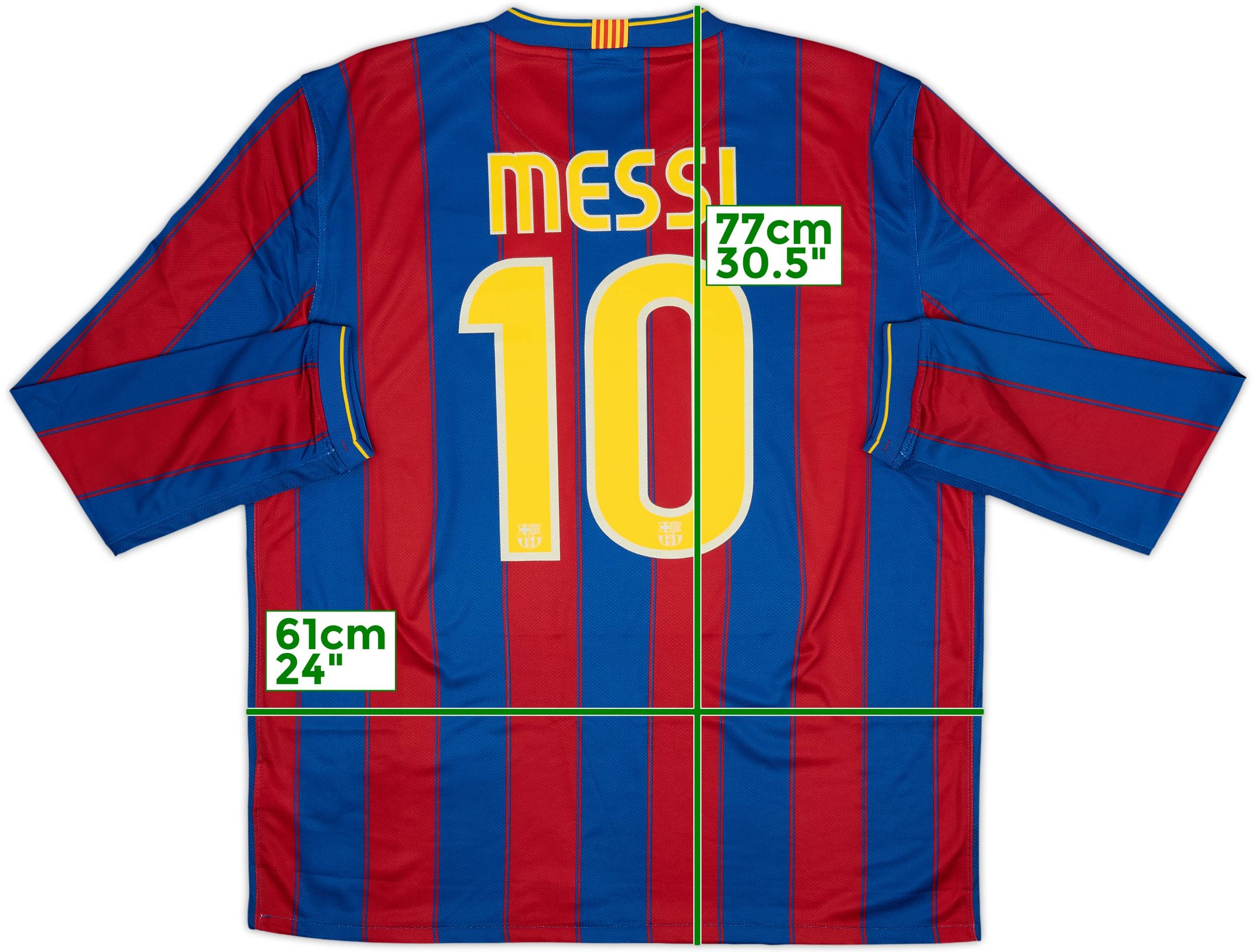 2009-10 Barcelona Home L/S Shirt Messi #10 - 10/10 - (XL)