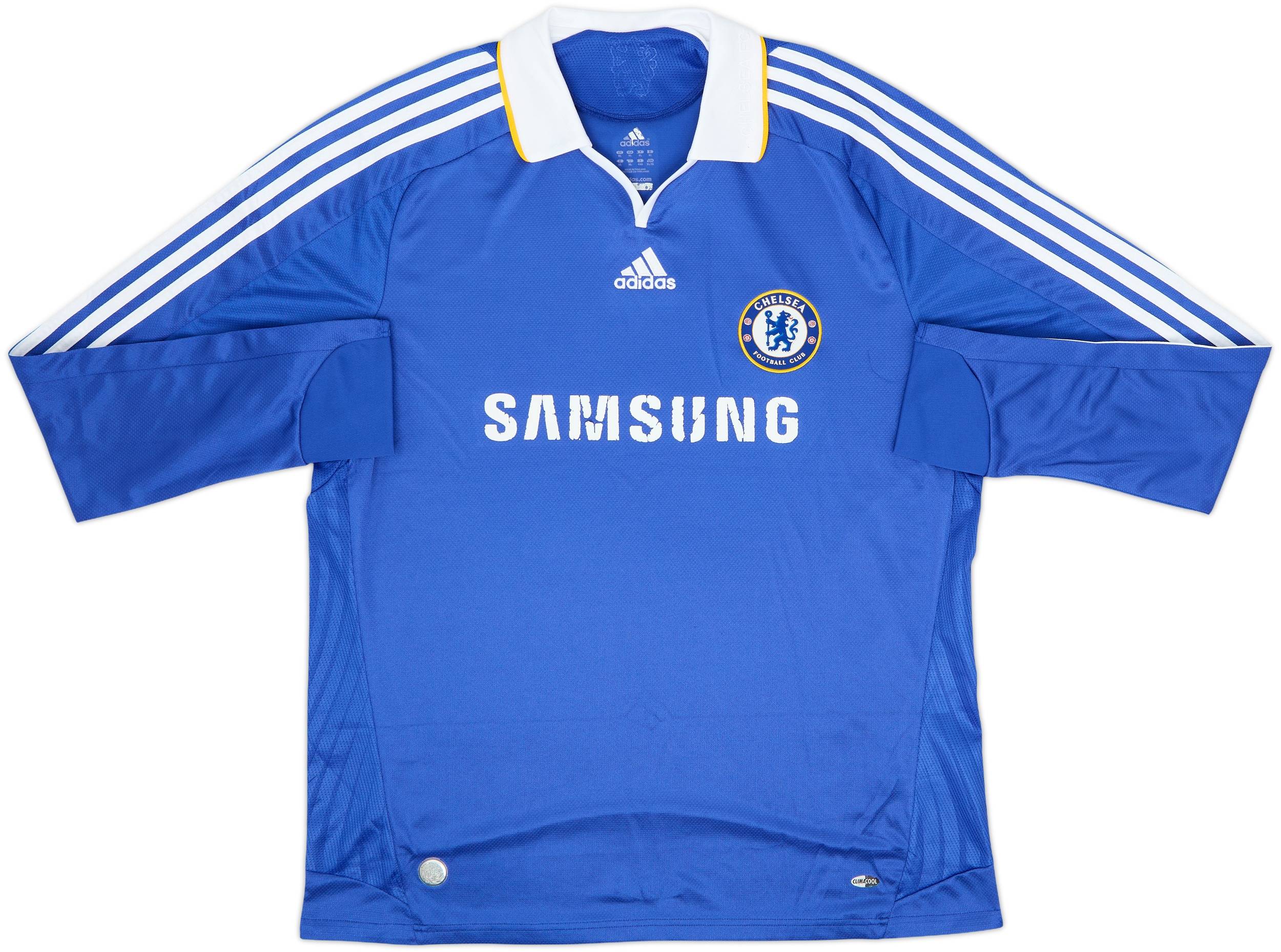 2008-09 Chelsea Home L/S Shirt - 5/10 - (XL)