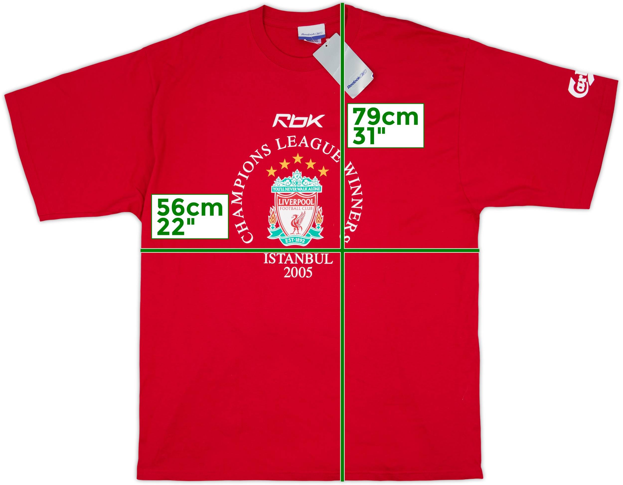 2005-06 Liverpool 'Champions League Winners' Cotton Tee (XXL)