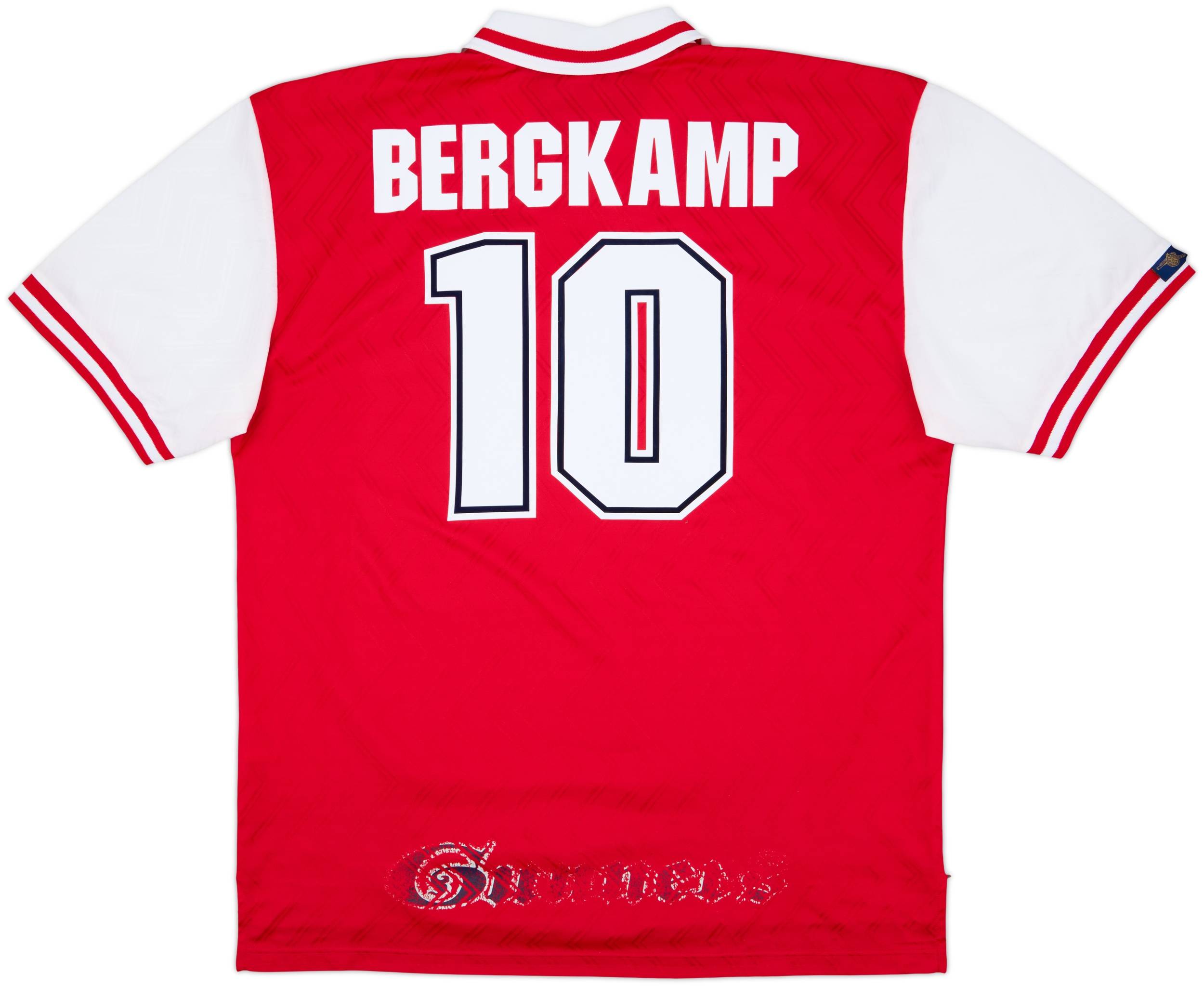 1996-98 Arsenal Home Shirt Bergkamp #10 - 7/10 - (XXL)