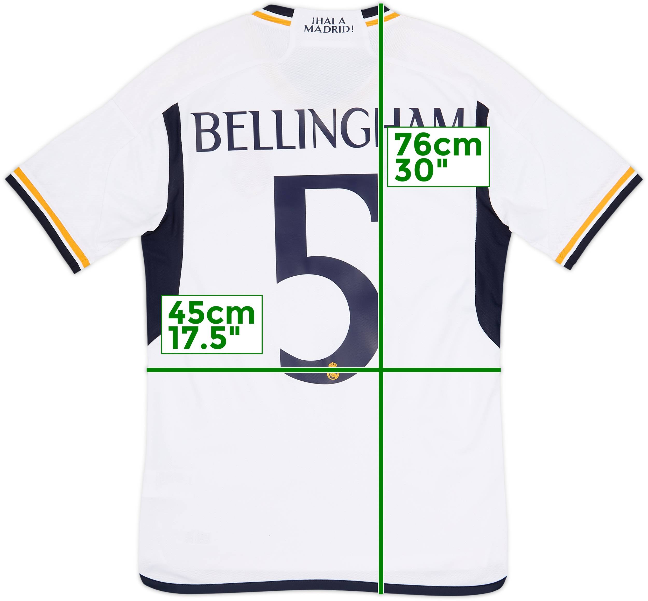 2023-24 Real Madrid Home Shirt Bellingham #5 - 10/10 - (S)