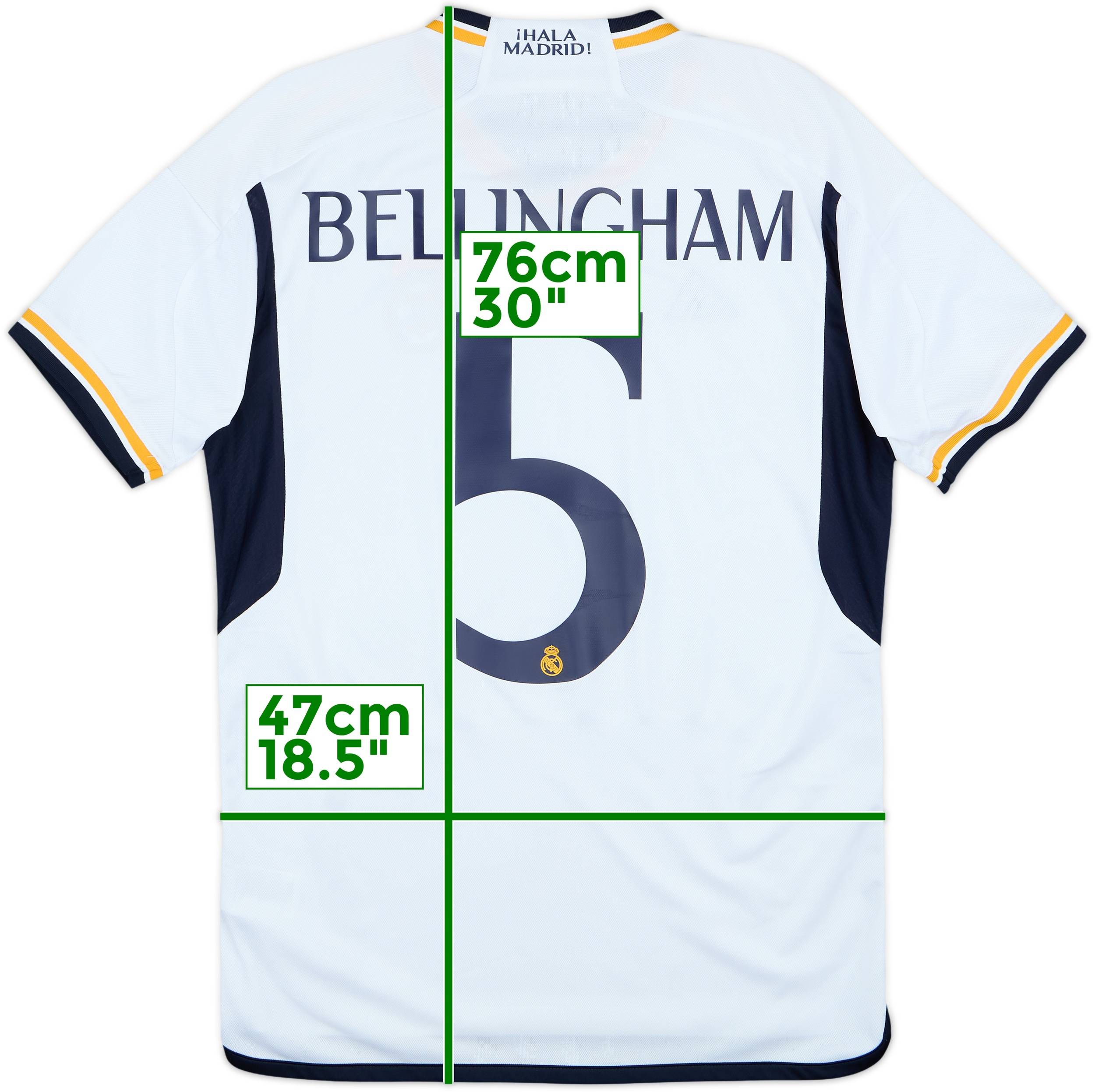 2023-24 Real Madrid Home Shirt Bellingham #5 - 10/10 - (M)
